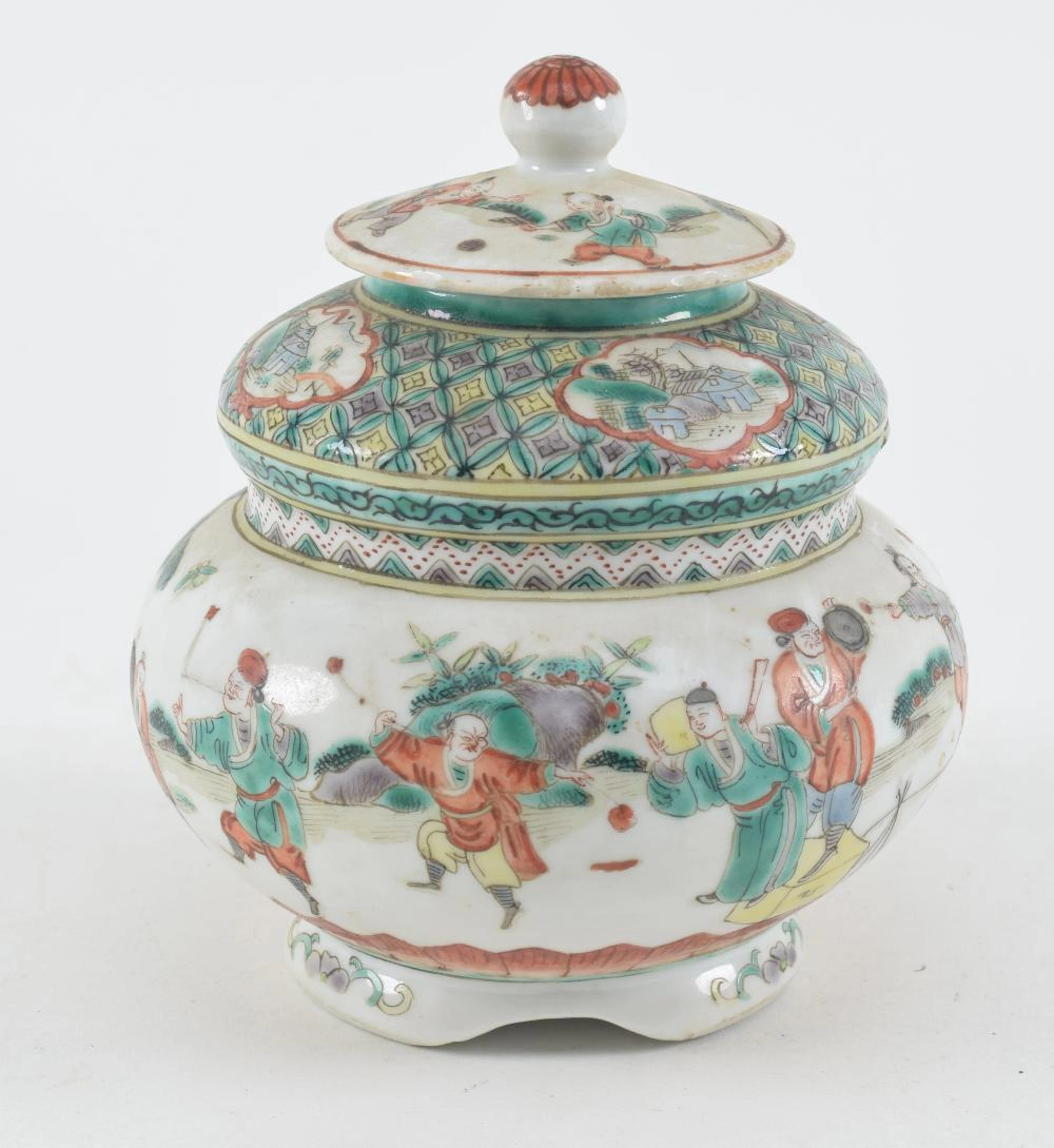 Porcelain covered jar