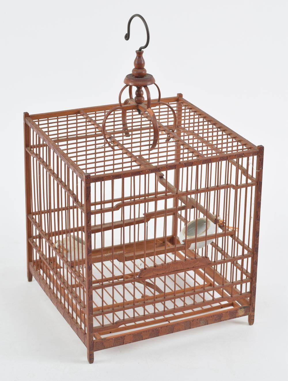 Bird cage. China. 19th/early 20th century. Bamboo. 5in H.