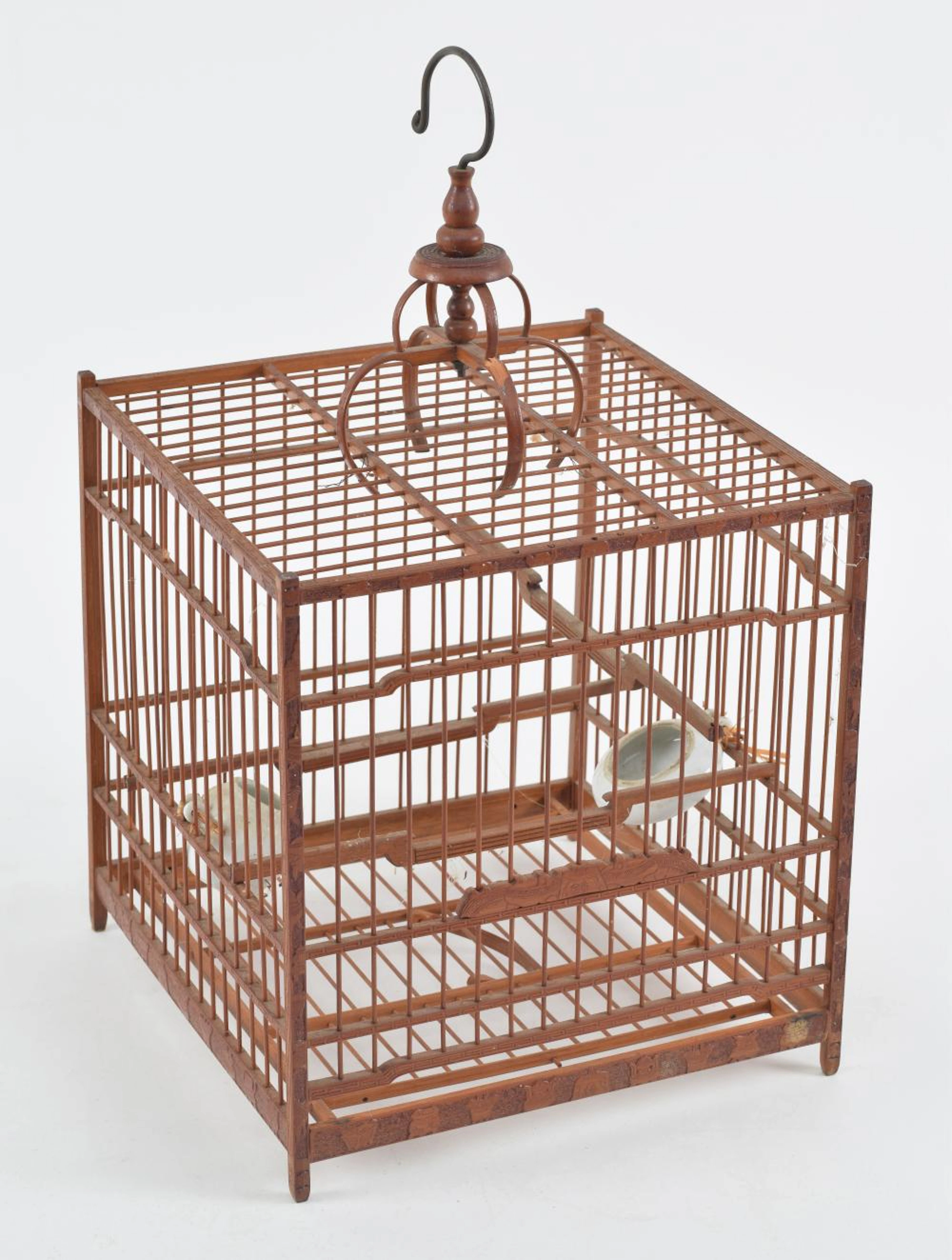 Bird cage. China. 19th/early 20th century. Bamboo. 5in H.