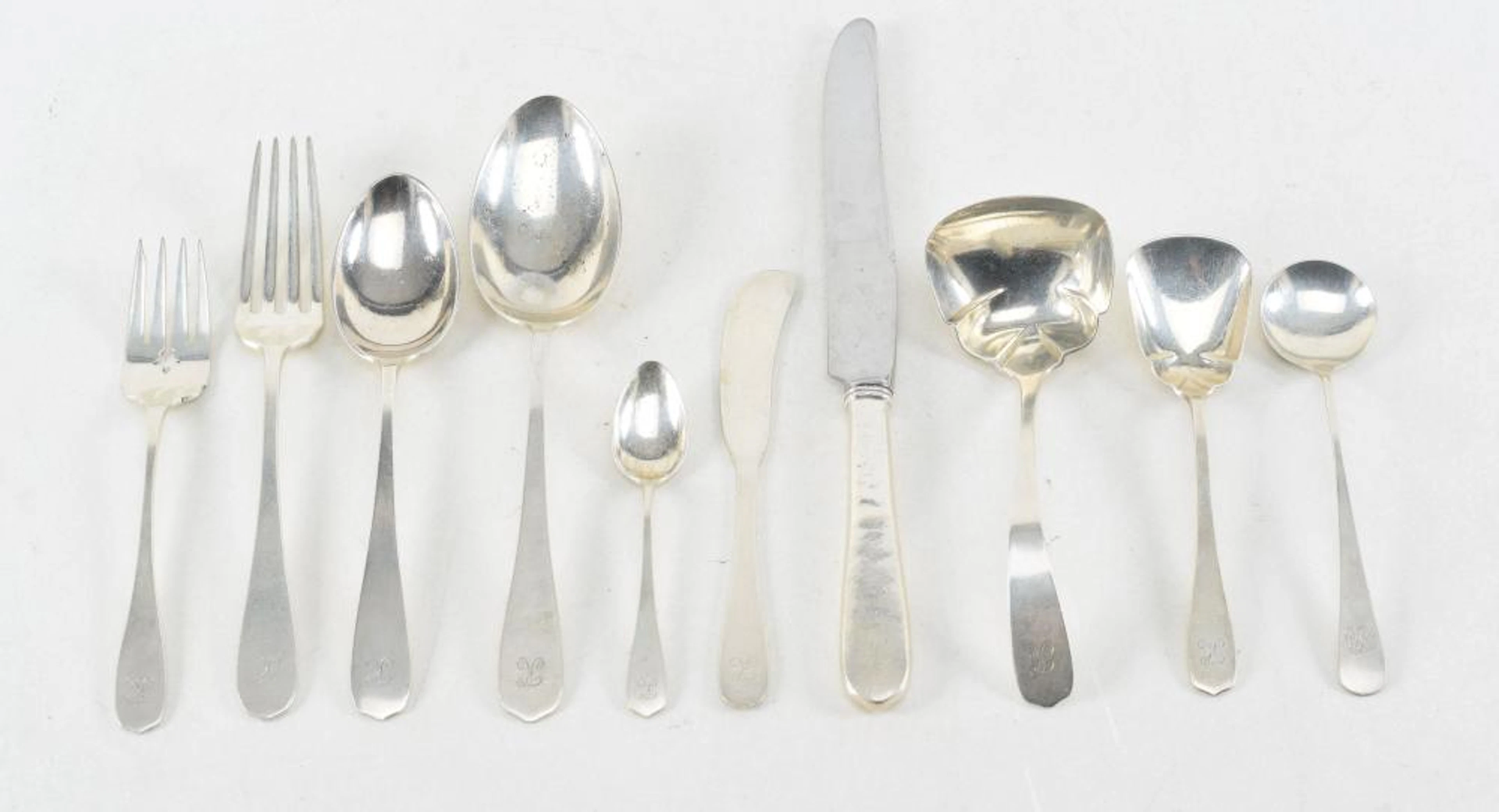 Manchester silver company sterling silver flatware service