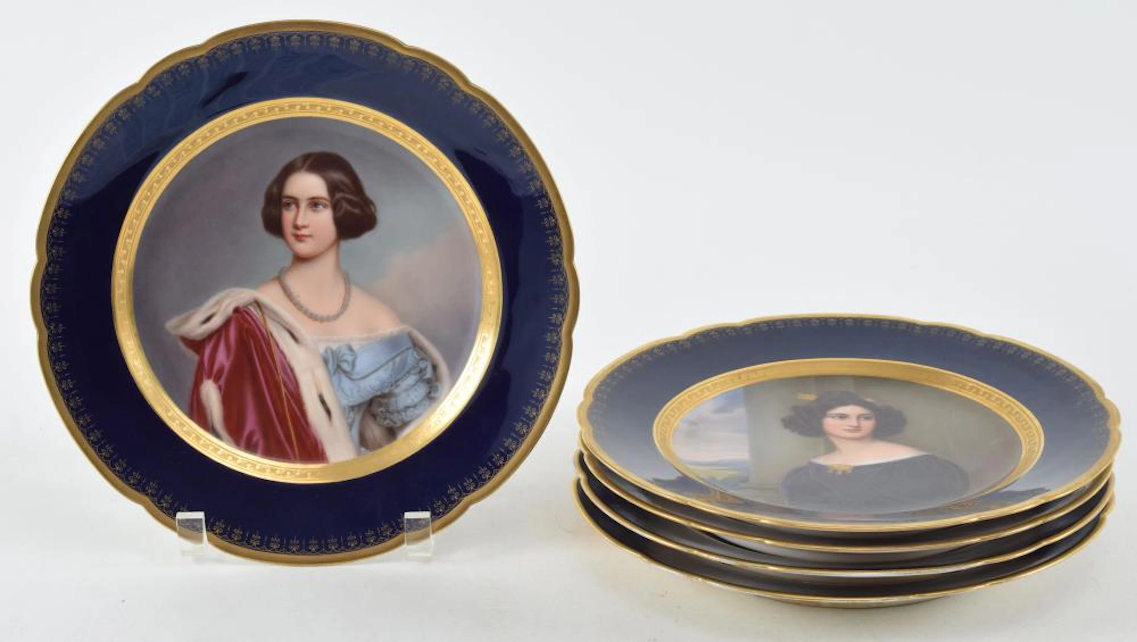 5 cabinet plates Franz Xaver Thallmaier Studio