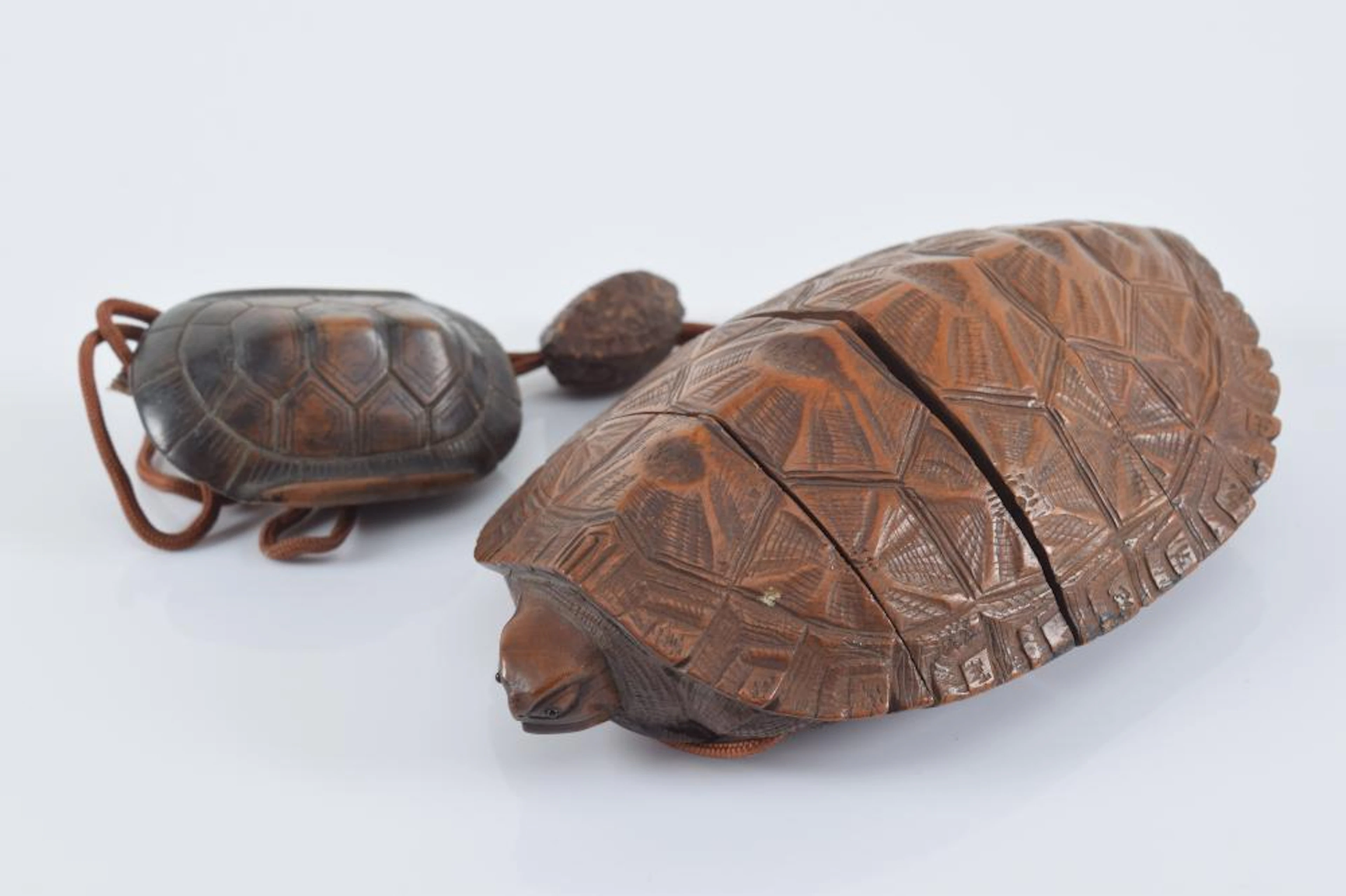 Carved wooden sagemono