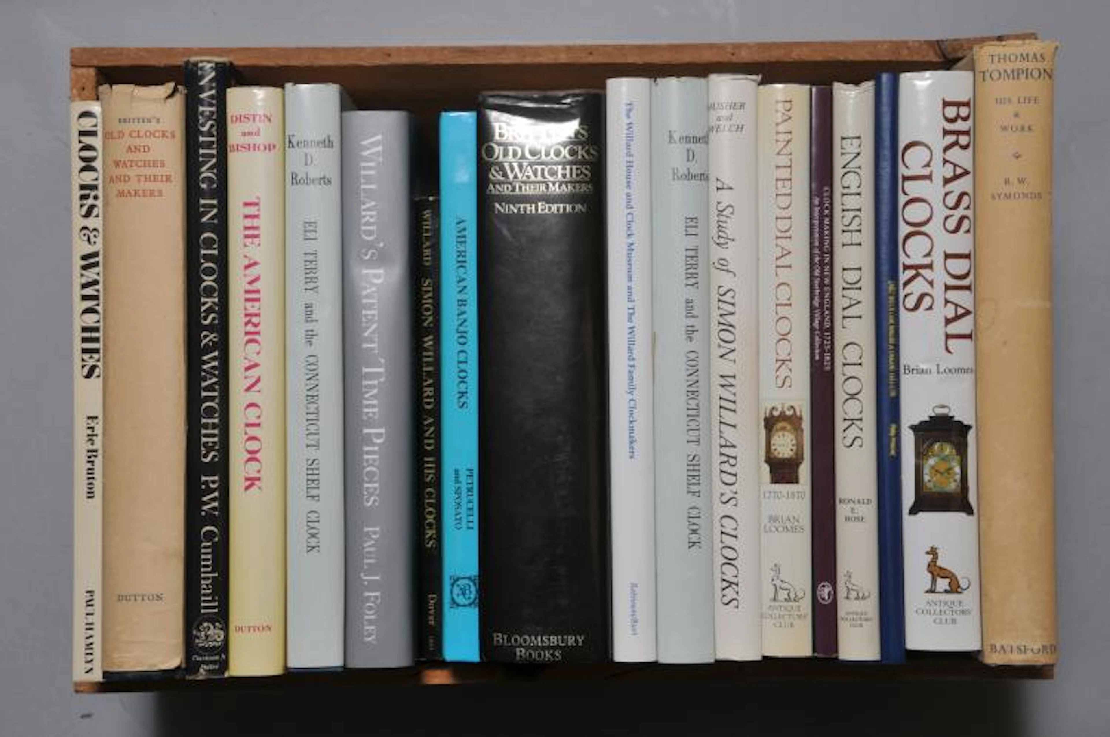 Clock reference books including WILLARD'S PATENT TIME PIECES by Paul J