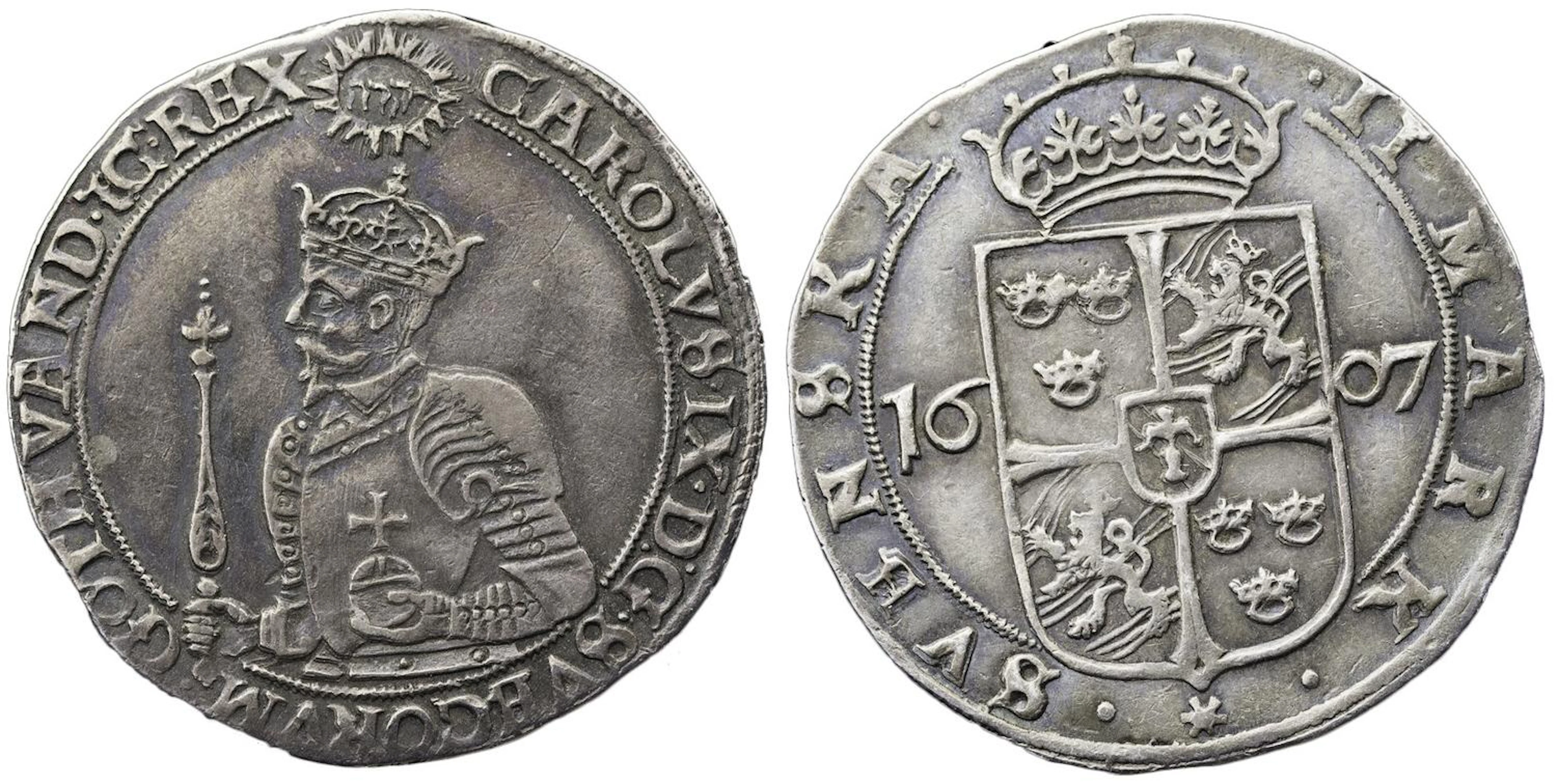 STOCKHOLM. 2 mark 1607. SM 45. 8,57 g. R.