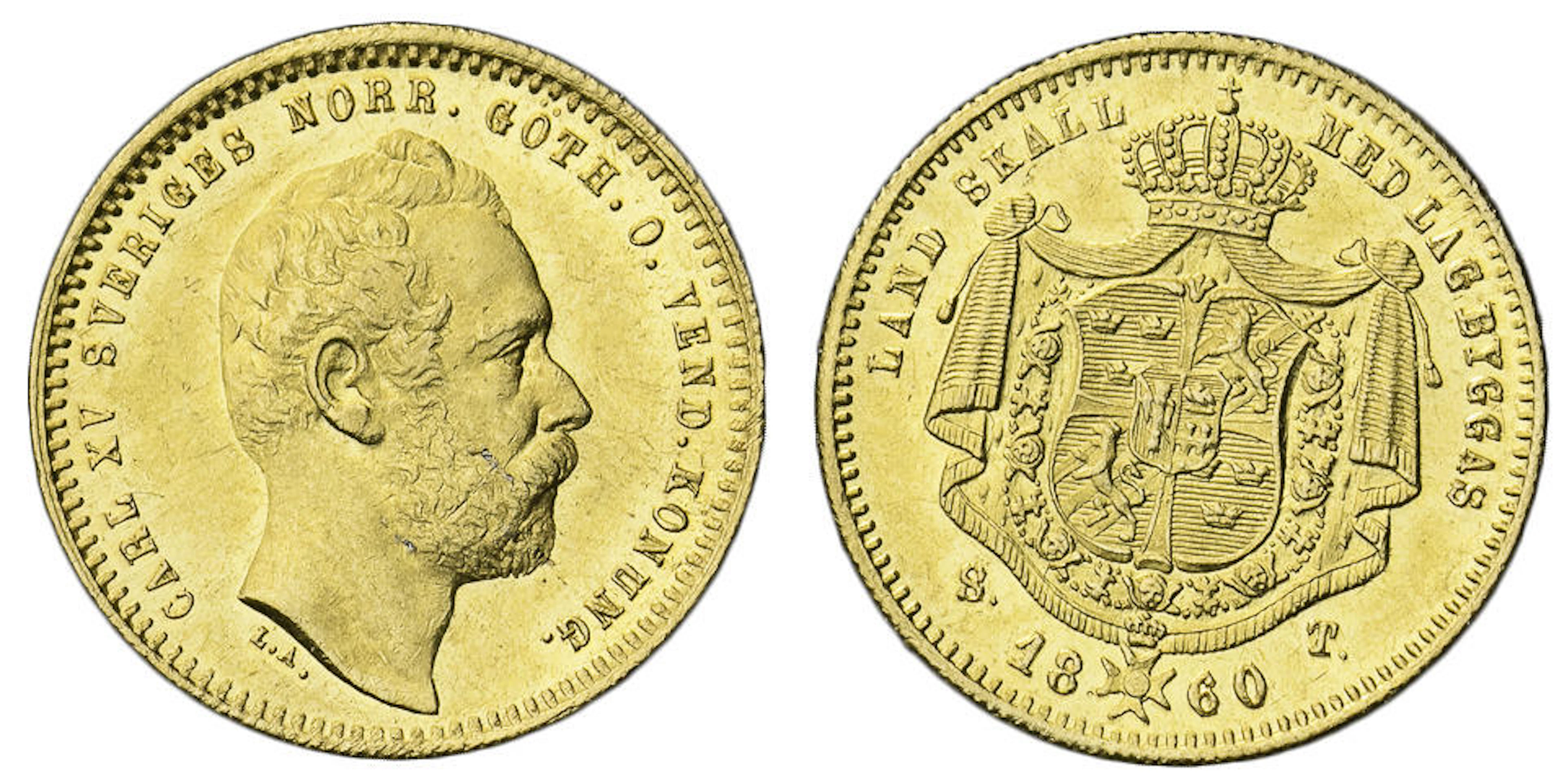 KARL XV (1859-1872): Dukat 1860
