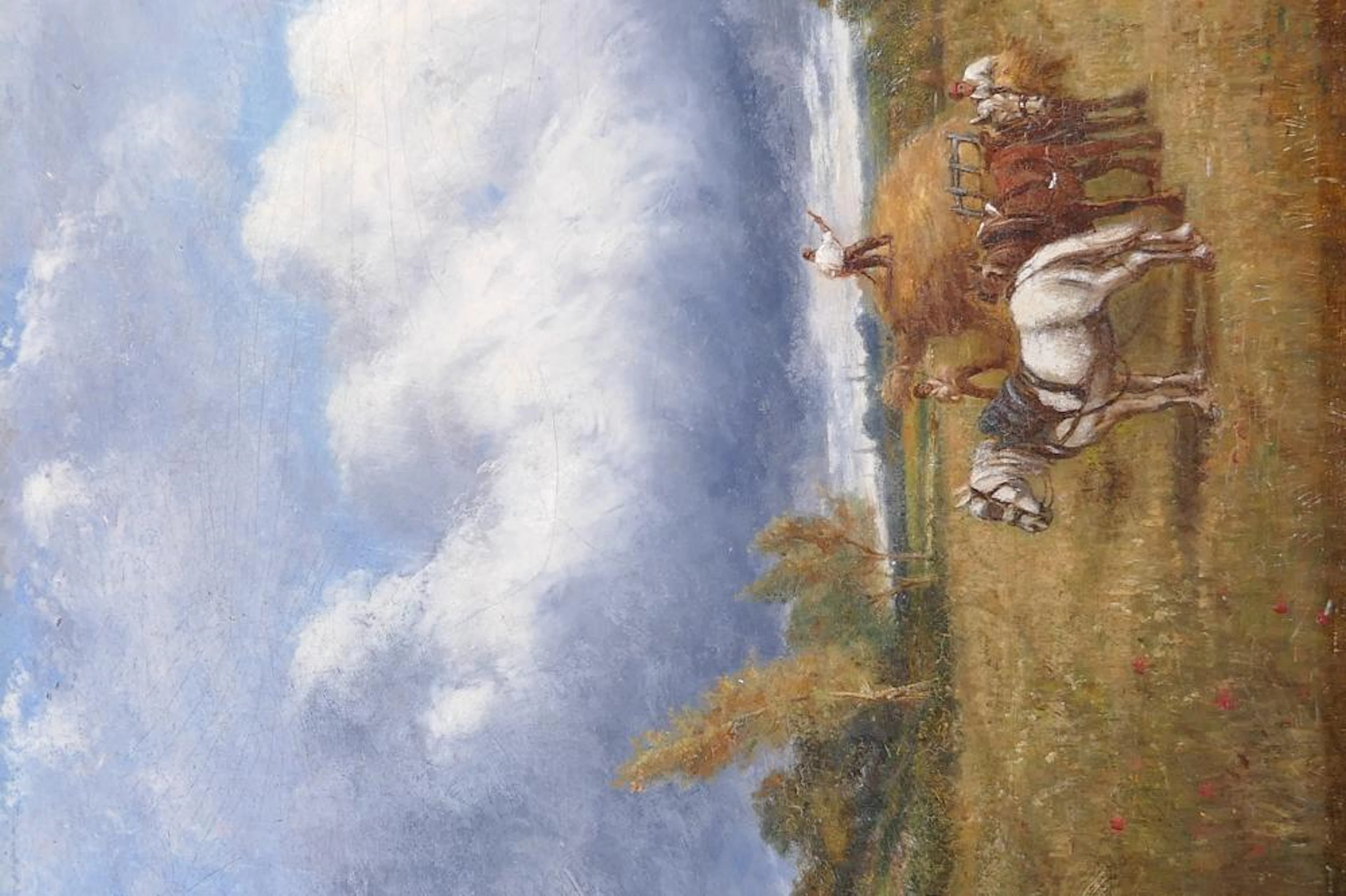 Landscape with figures harvesting