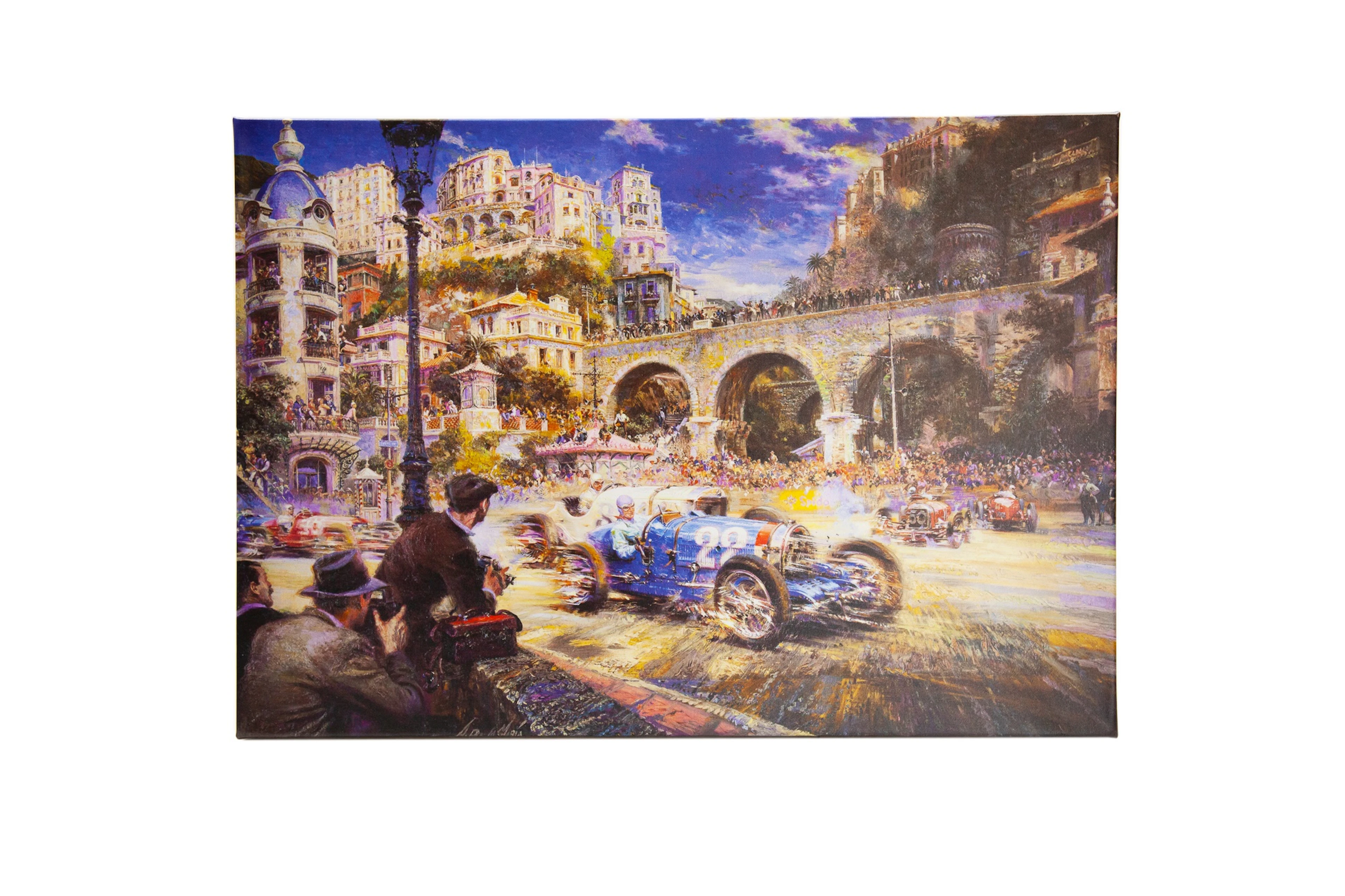 'Le Pur Sang des Automobiles' Deluxe Stretched Giclee...