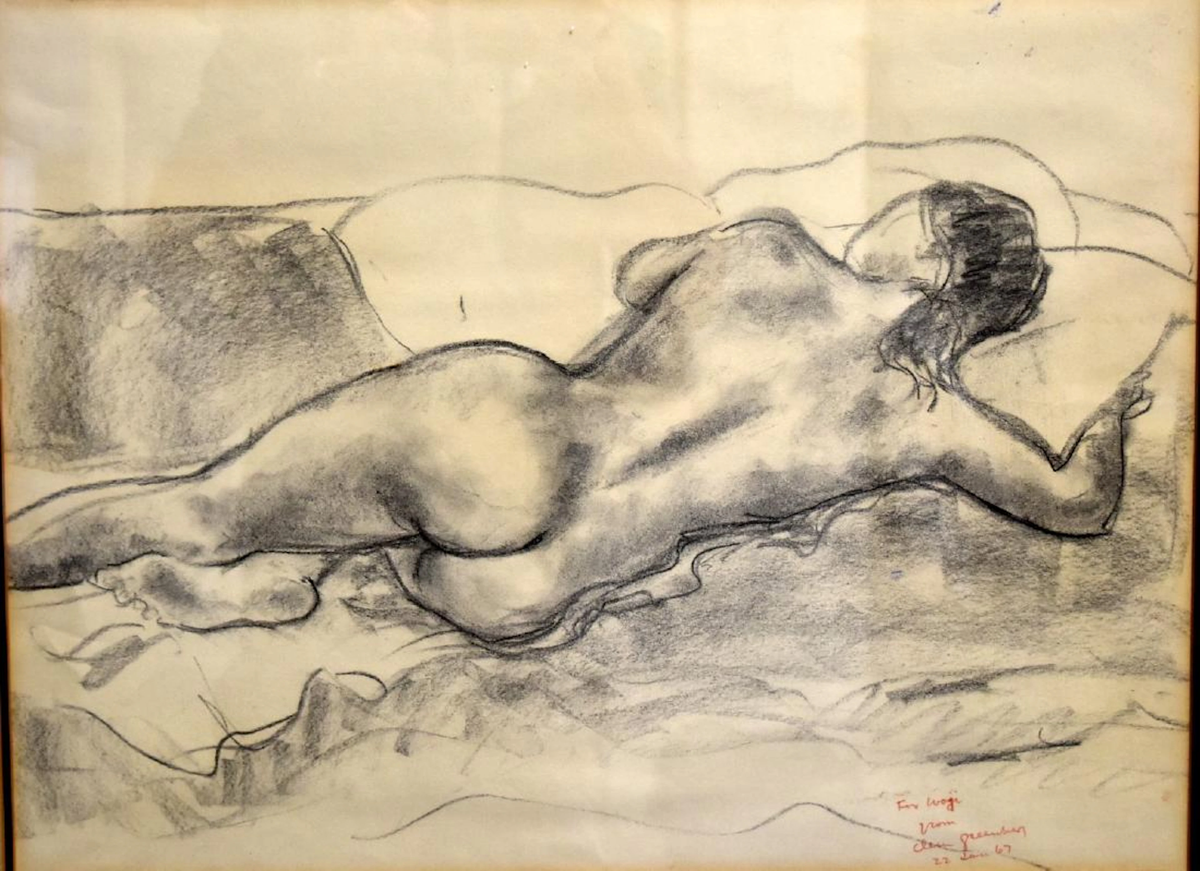 Clement Greenberg; 20thC. American Drawing Signed