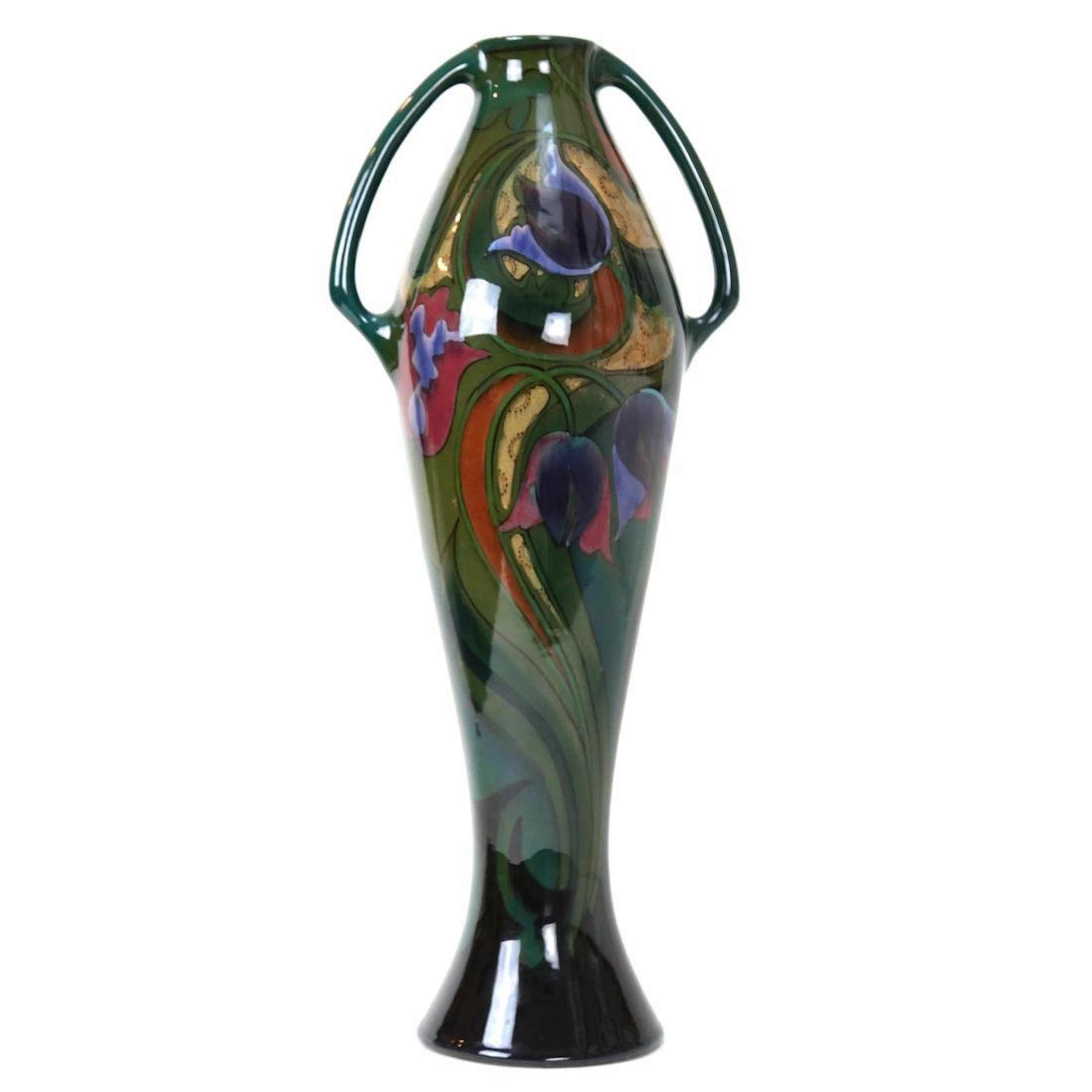 Gouda Glazed Art Nouveau Pottery Vase