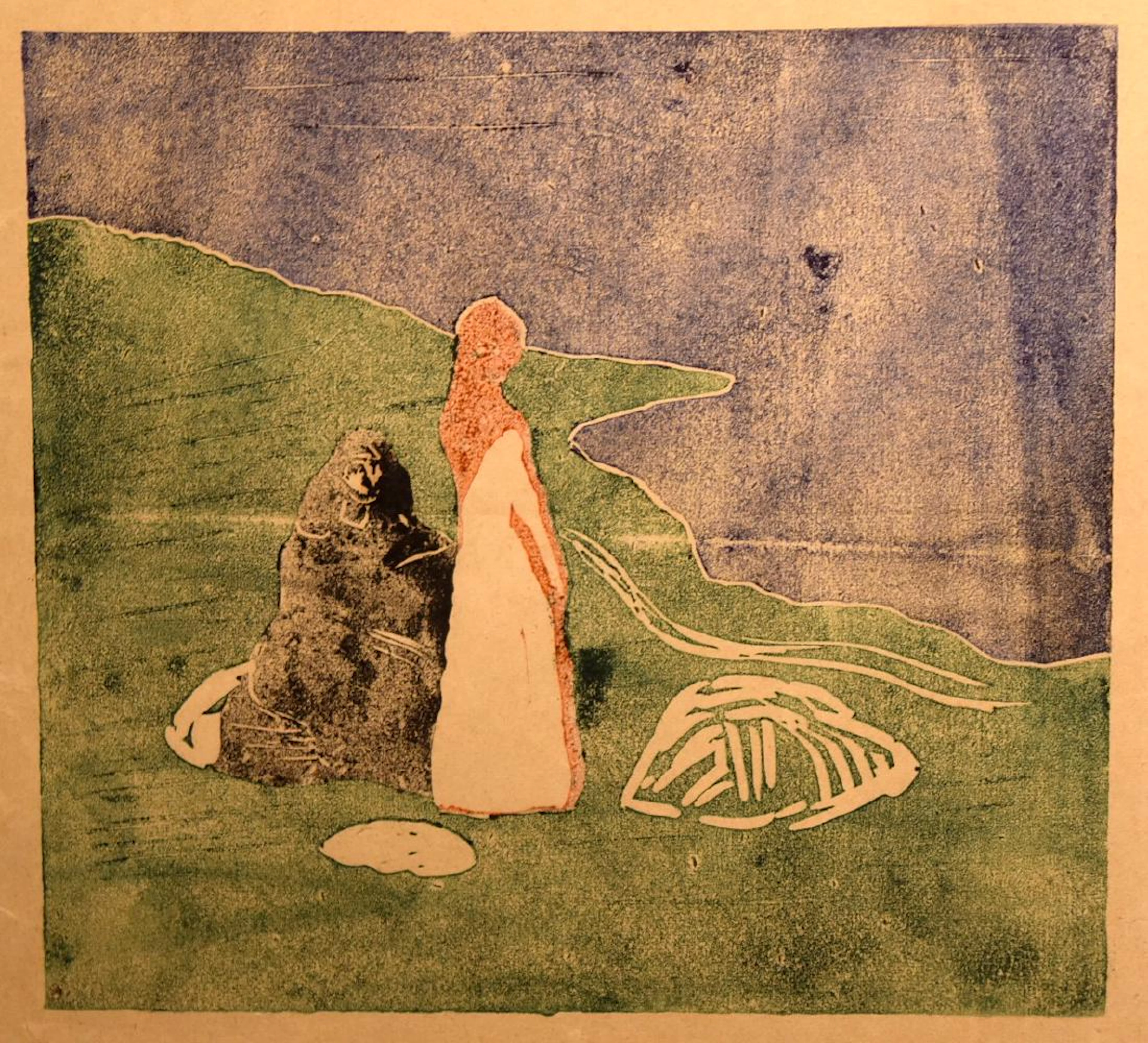 Edvard Munch(after); Color Woodcut Print