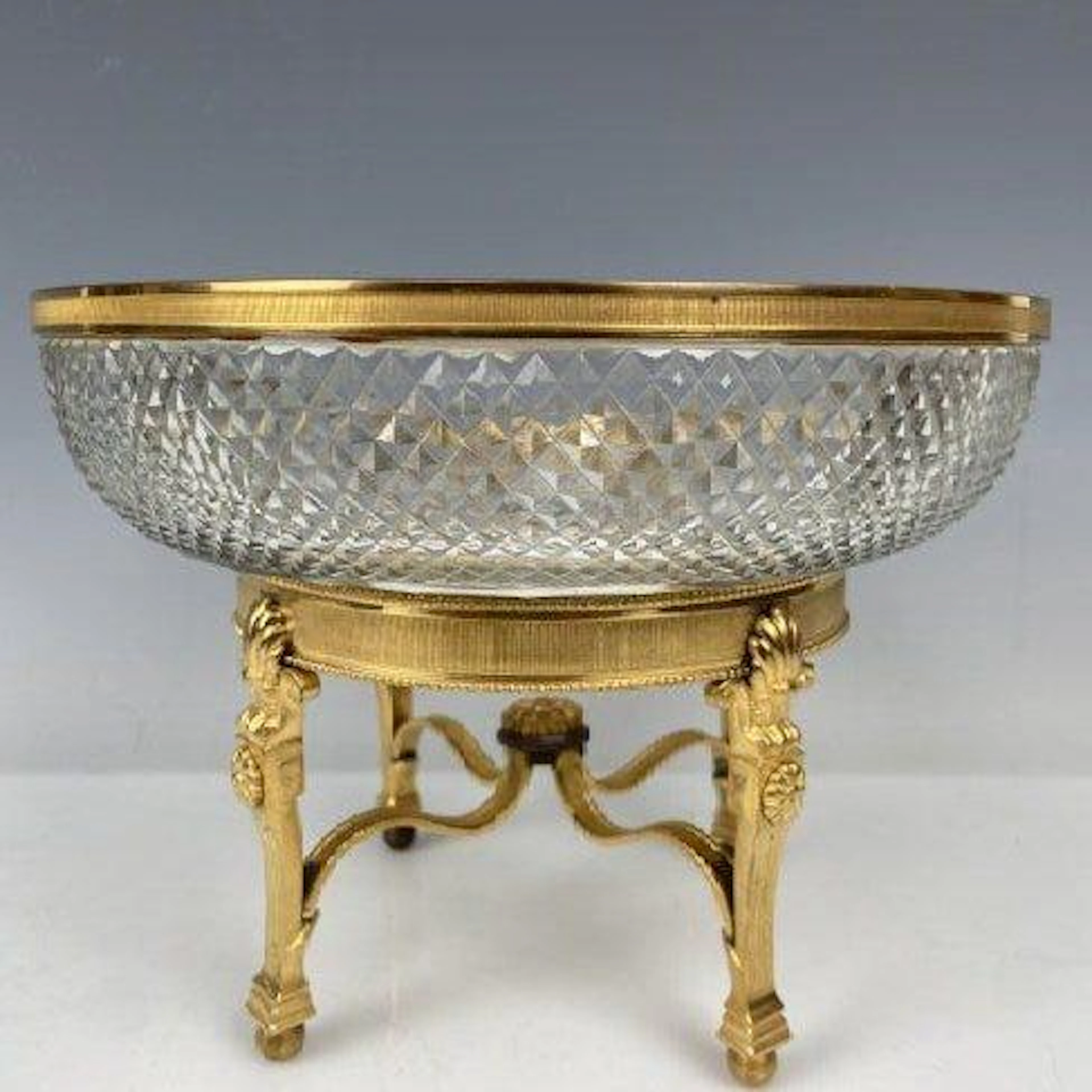 DORE BRONZE AND BACCARAT CRYSTAL BOWL