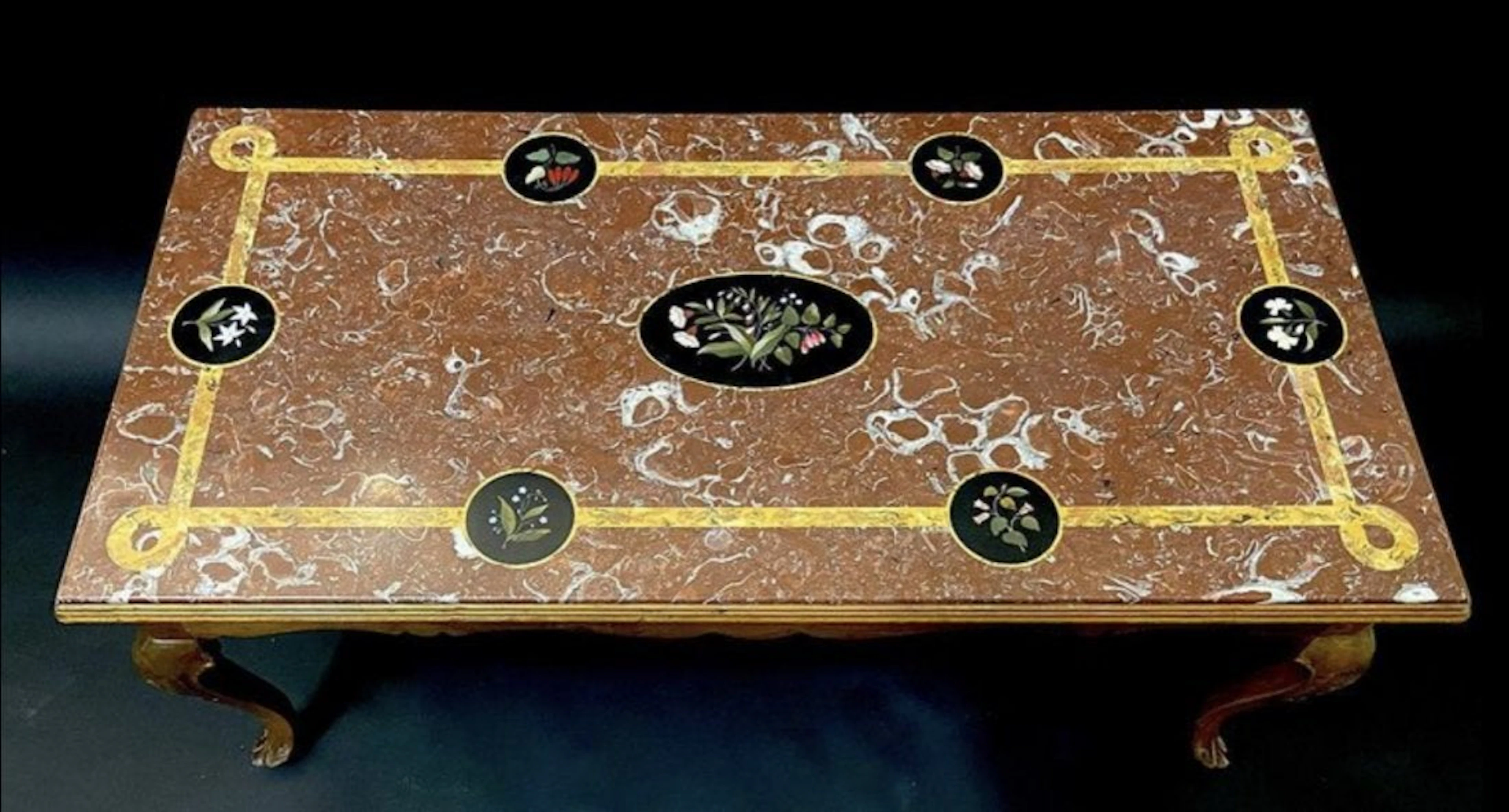 ITALIAN PIETRA DURA COFFEE TABLE