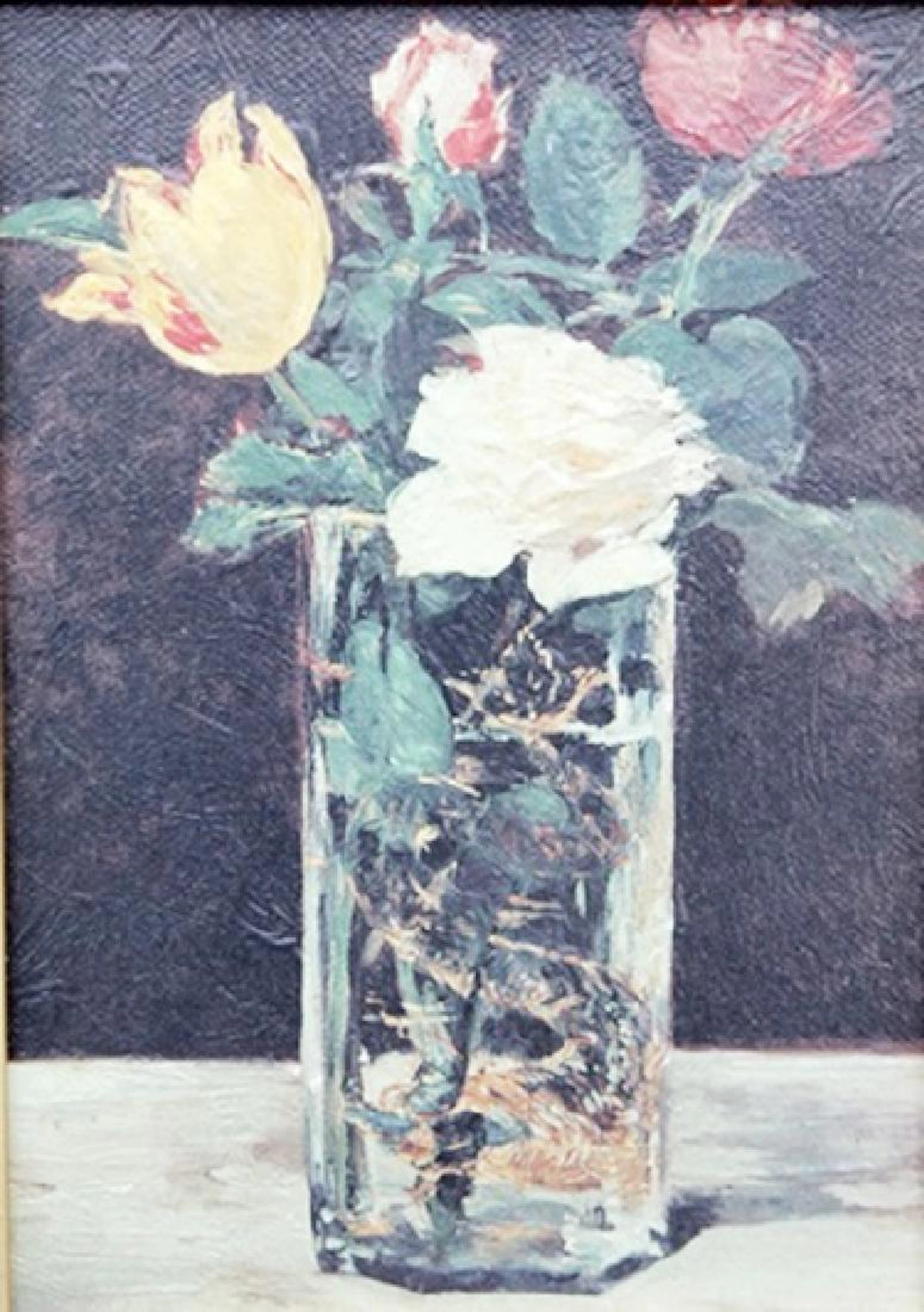 Roses and Tulips in a Vase - Edouard Manet - Giclee