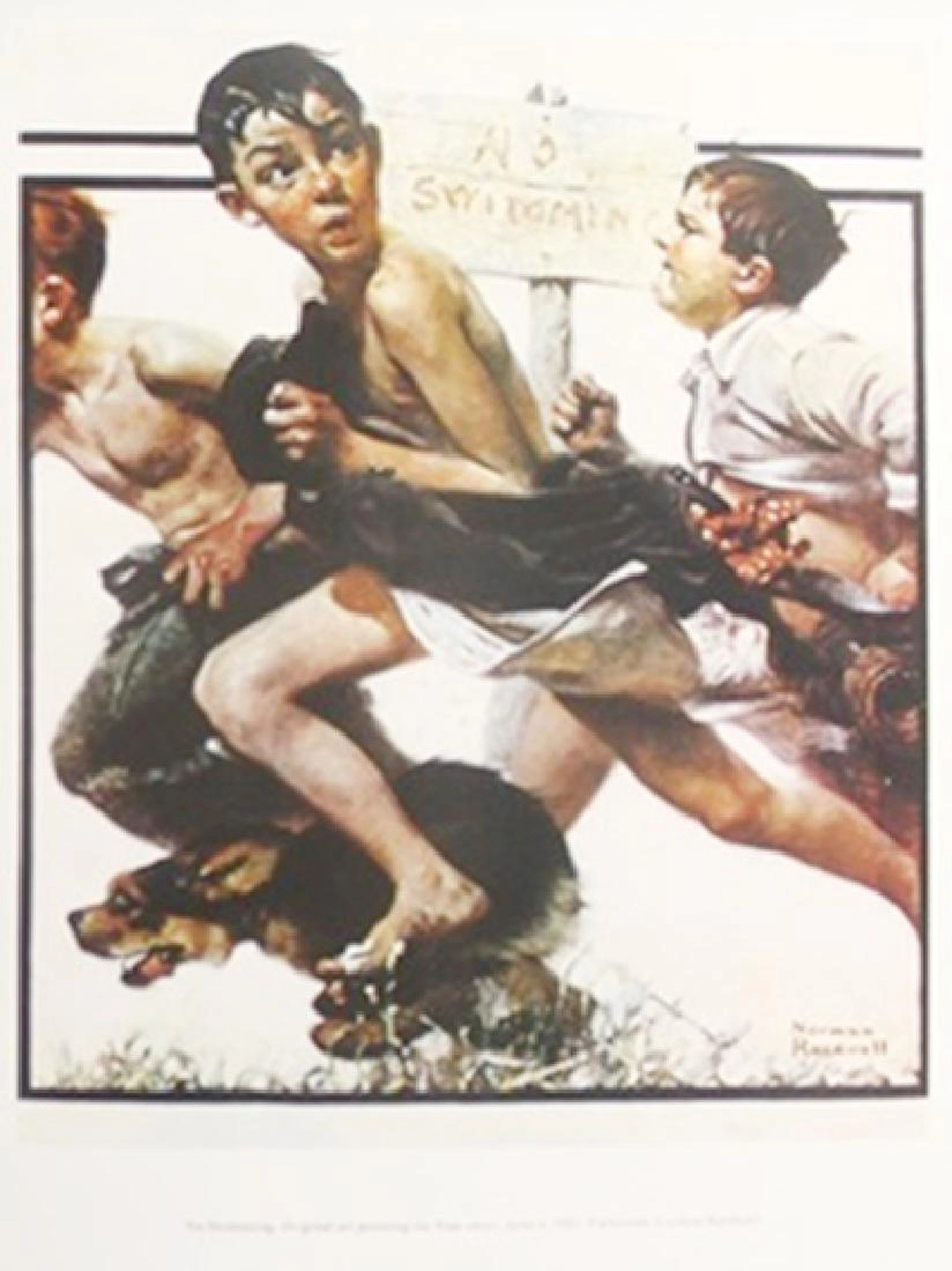 Print - No Swimming - Norman Rockwell