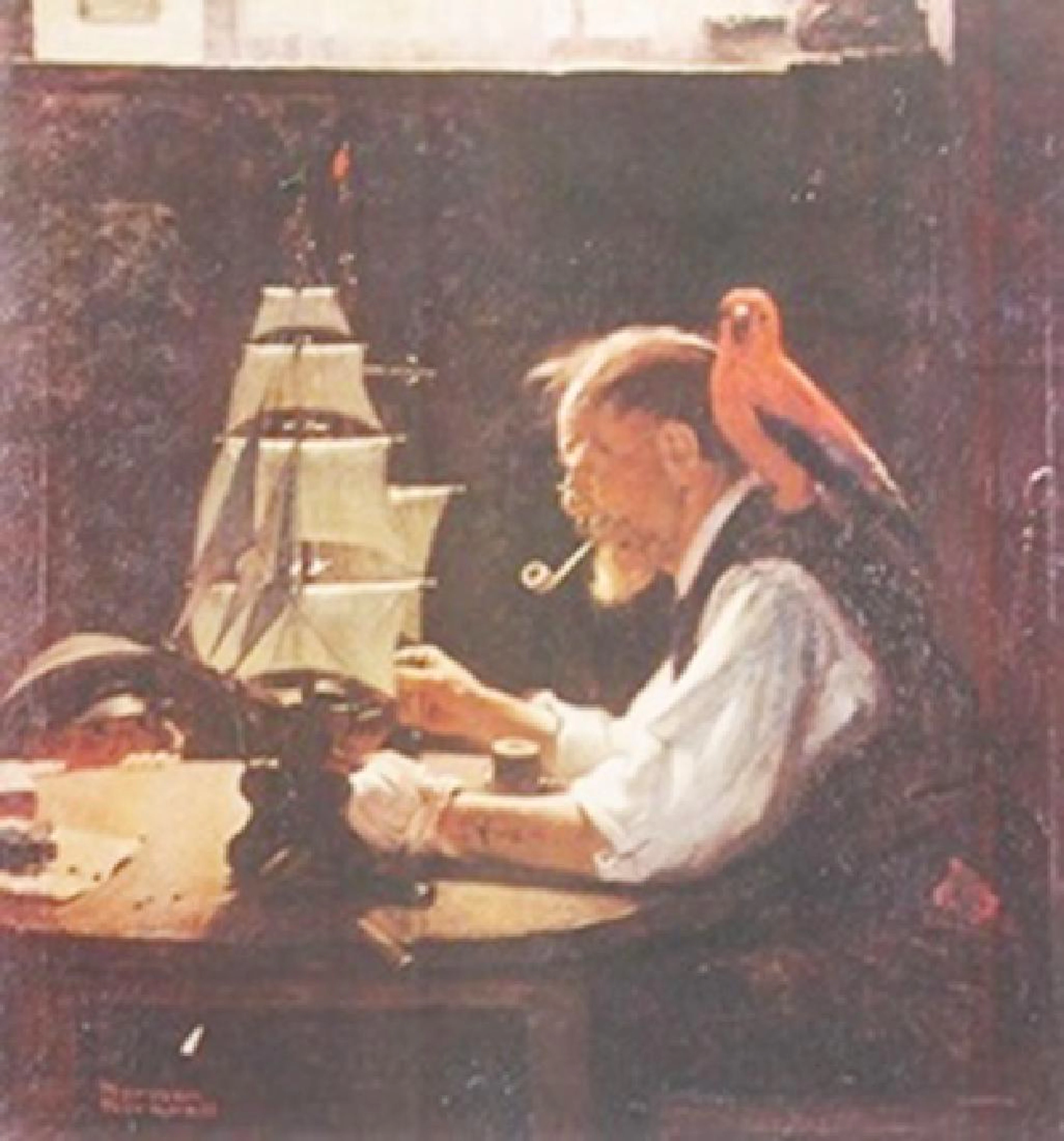 Print Old Sea Captain - Norman Rockwell