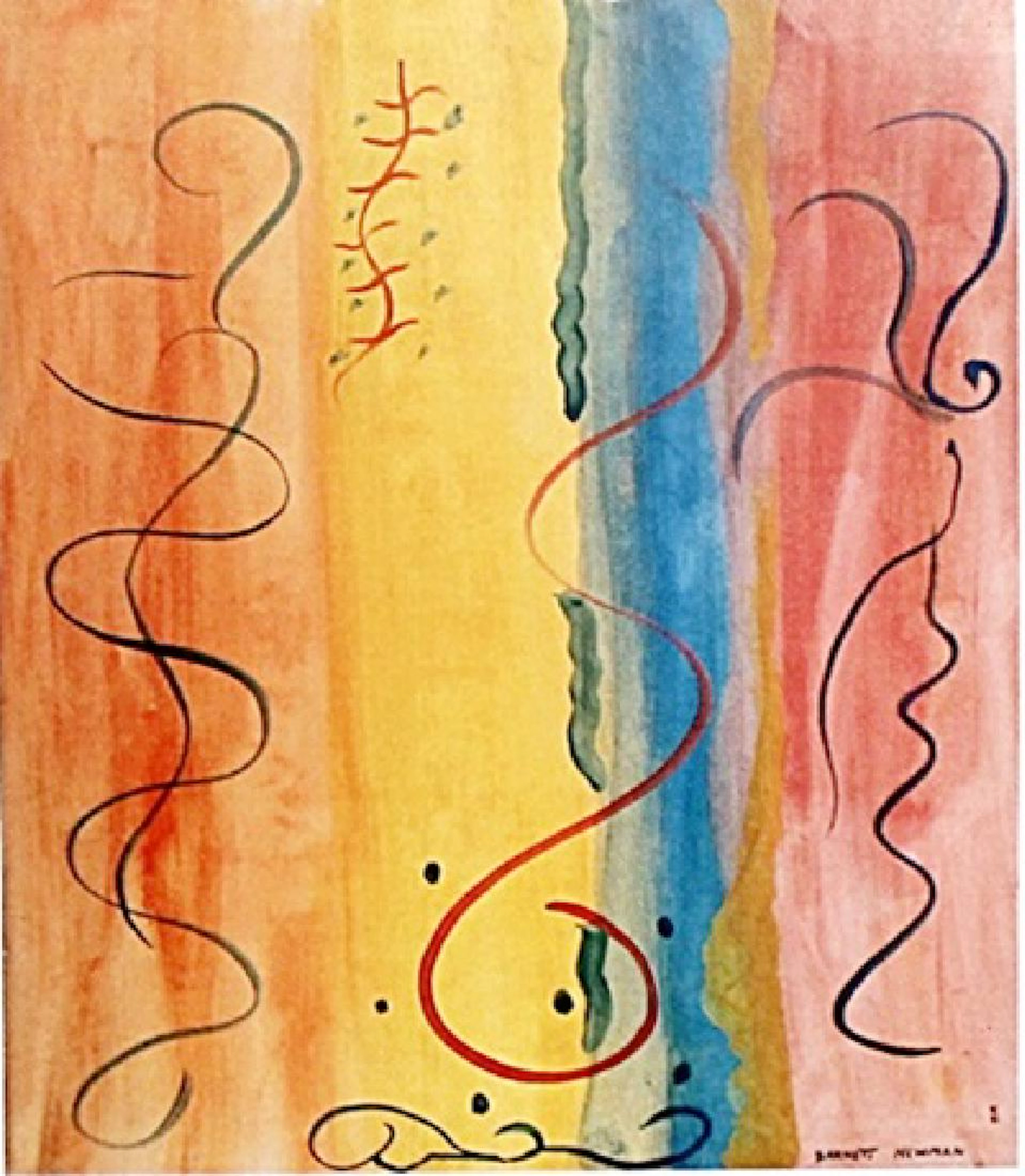 Penumbra - Barnett Newman - Oil On Paper