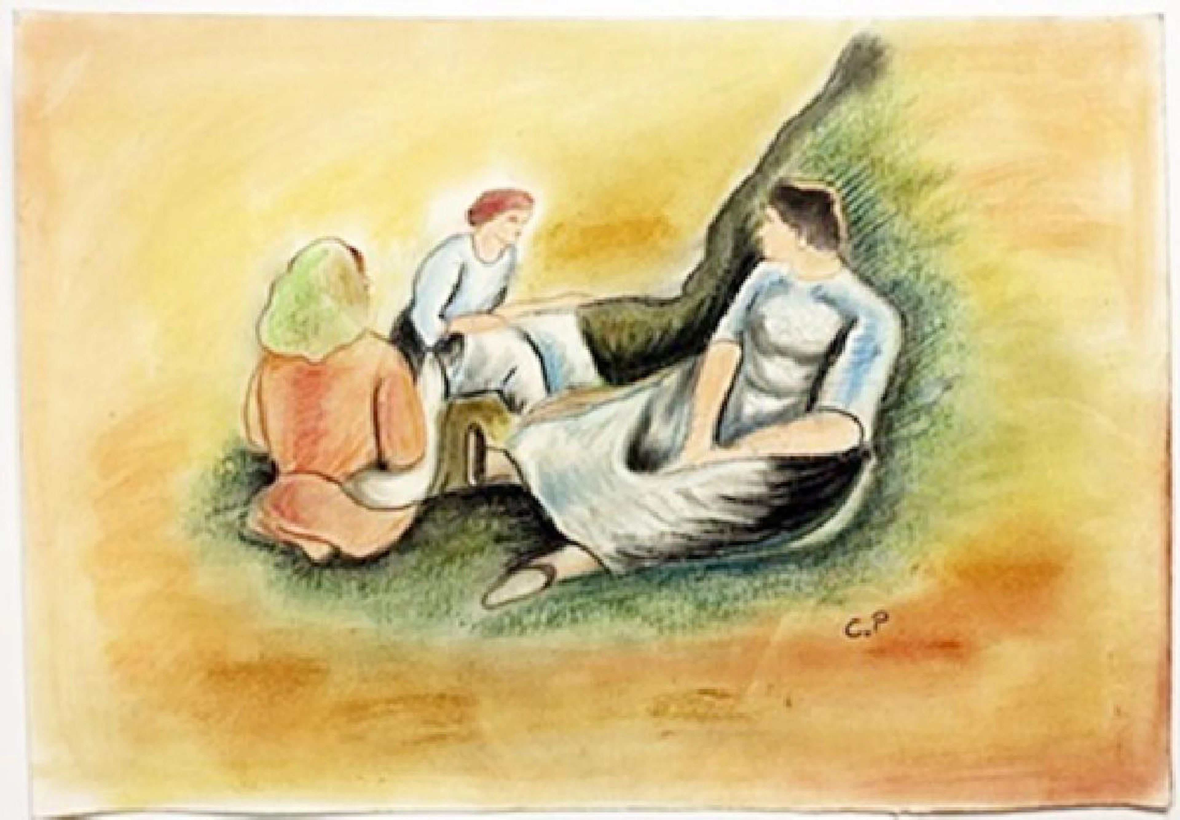 Pastel Drawing on Paper - Camille Pissaro