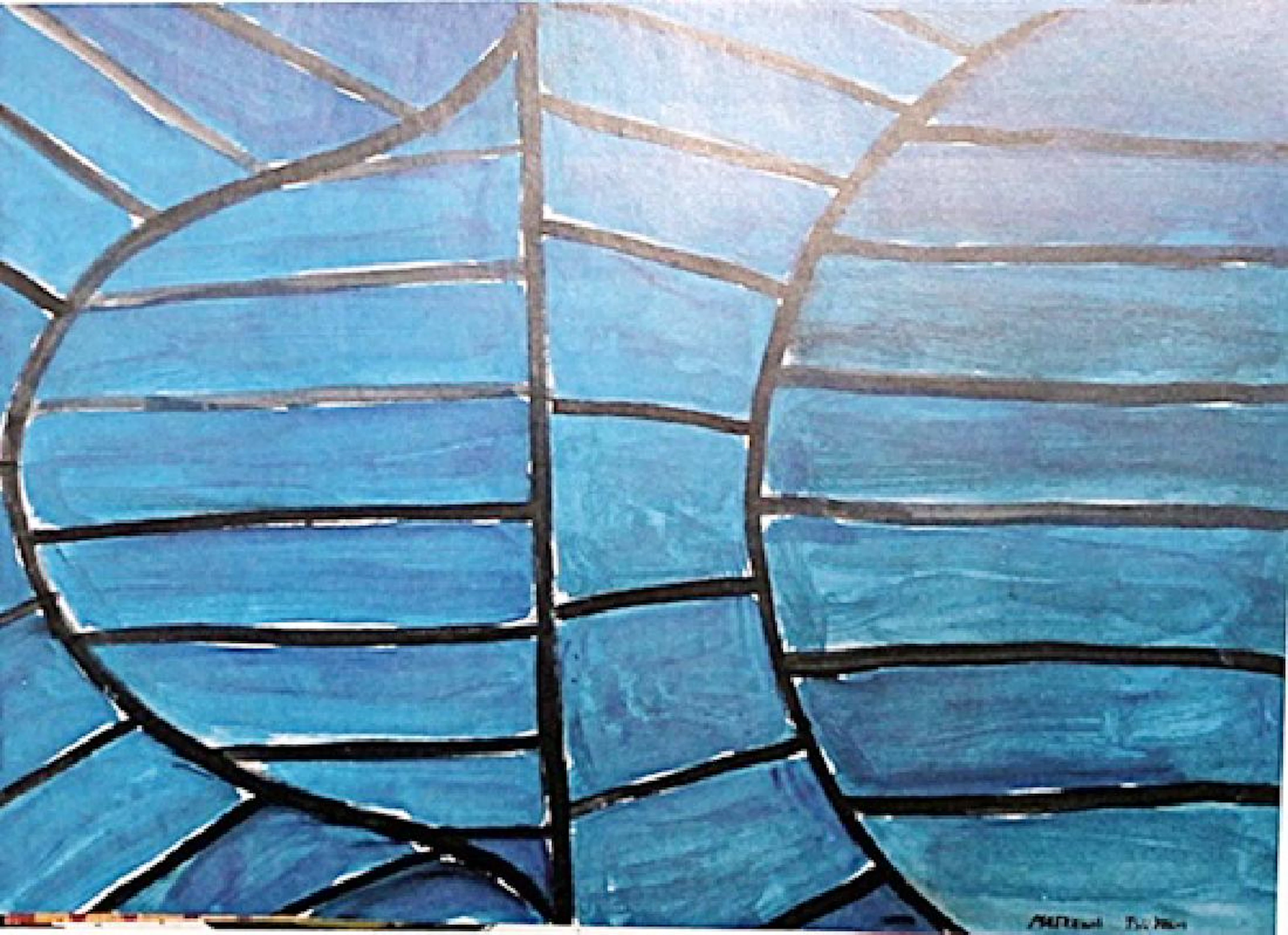 The Sea - Maekawa Tsuyoshi - Oil on Paper
