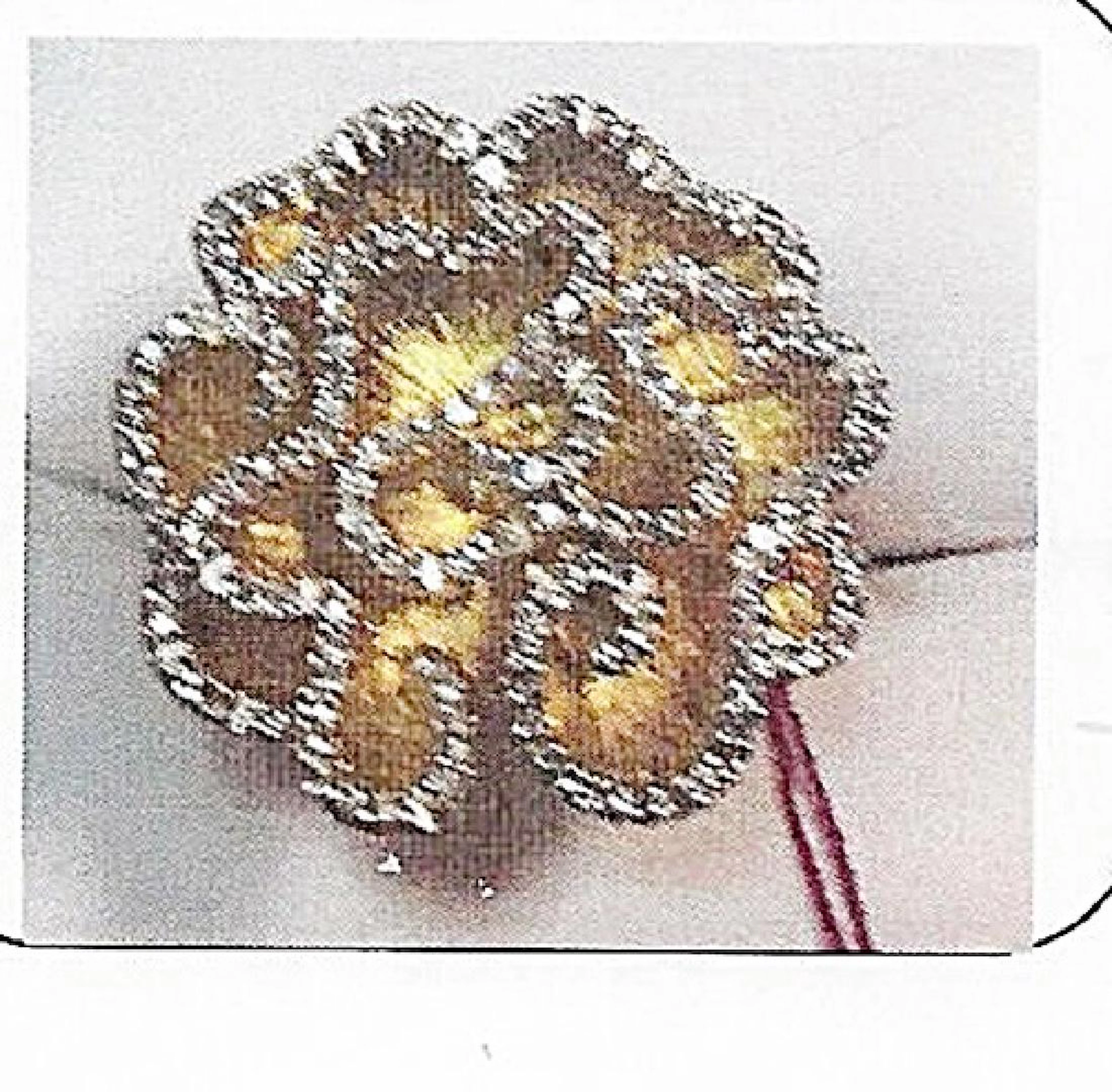 Lady's silver diamond ring