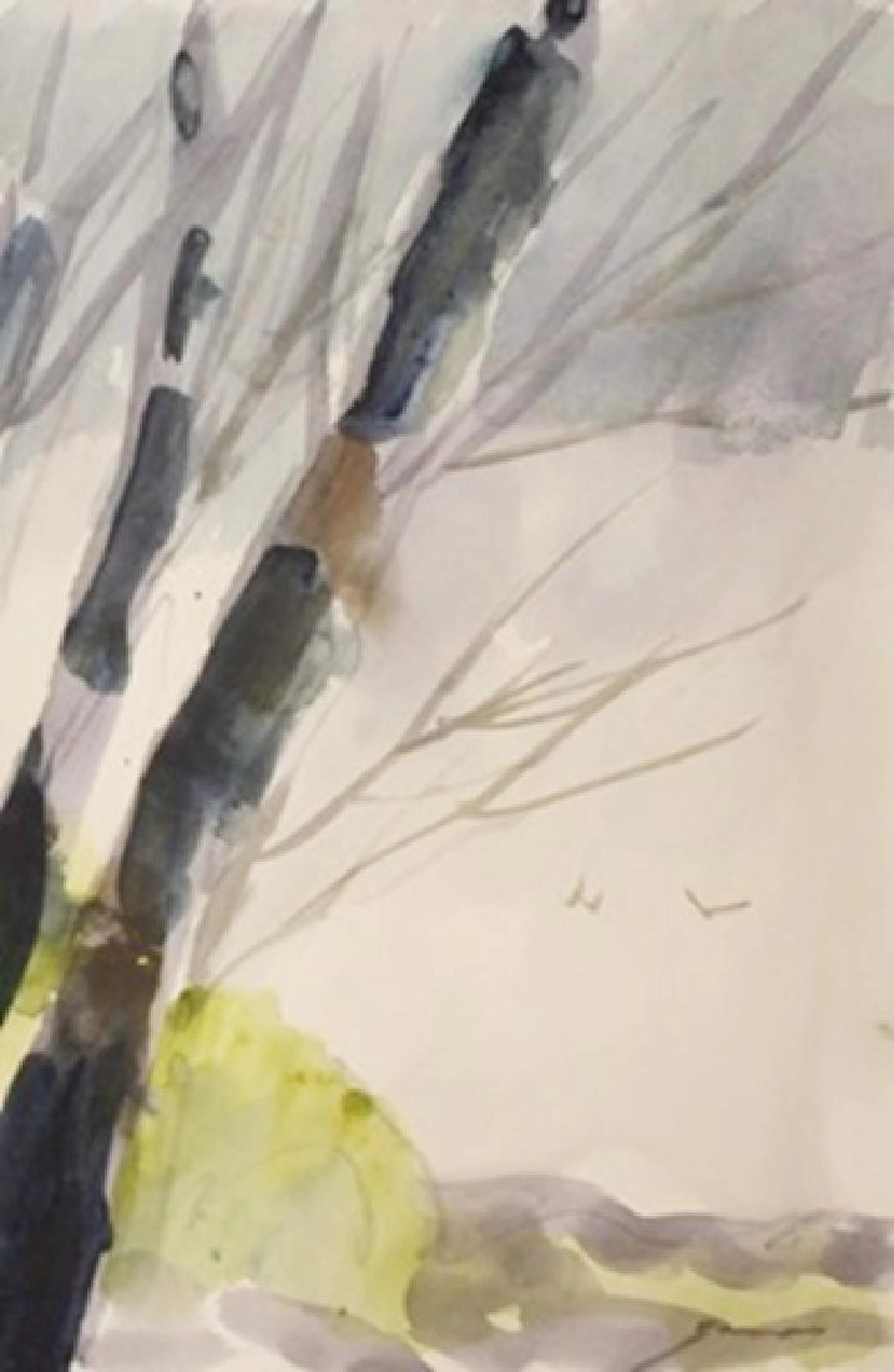 Original Watercolor on Paper "View from Up High" by