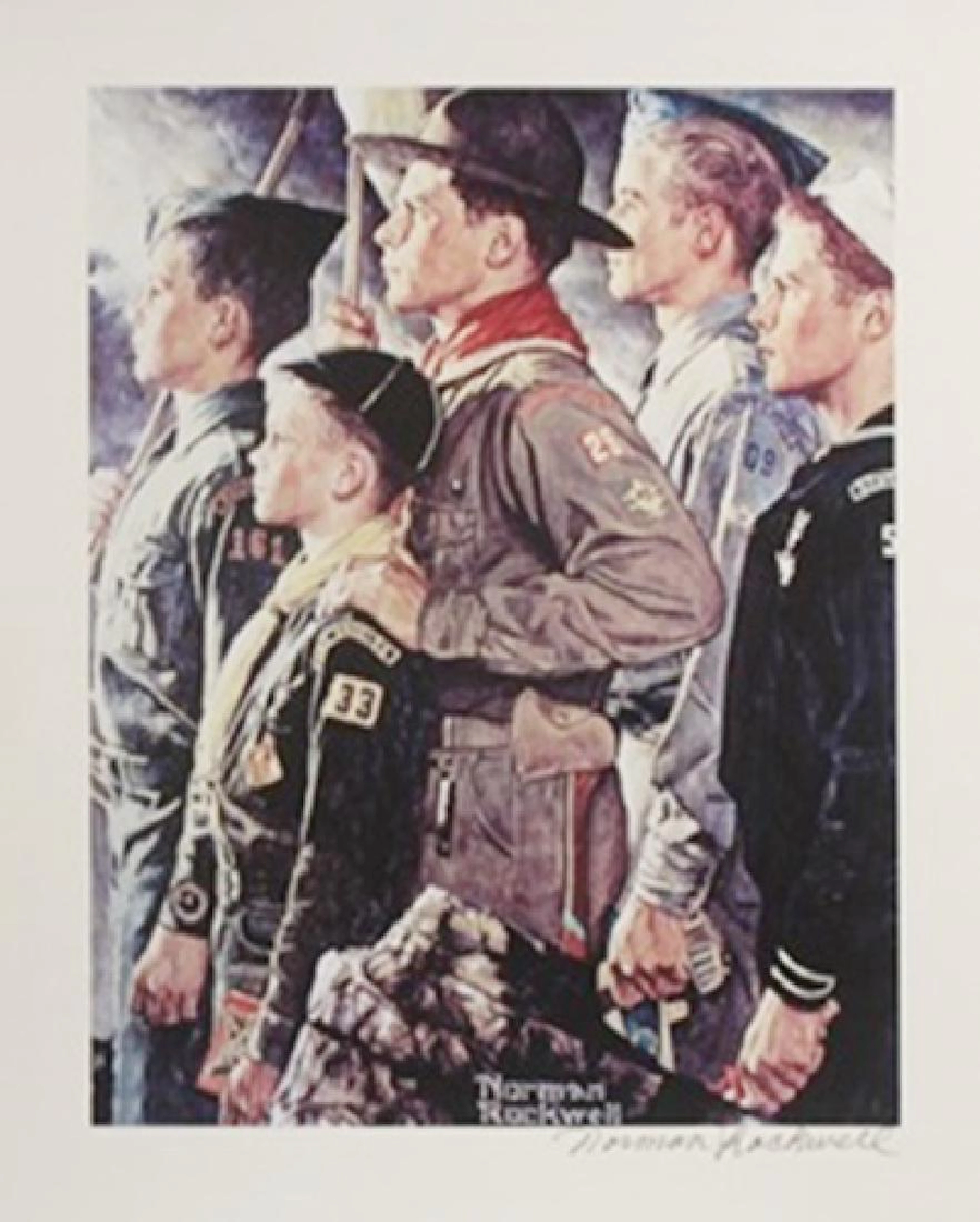 Lithograph - In the Style of Norman Rockwell