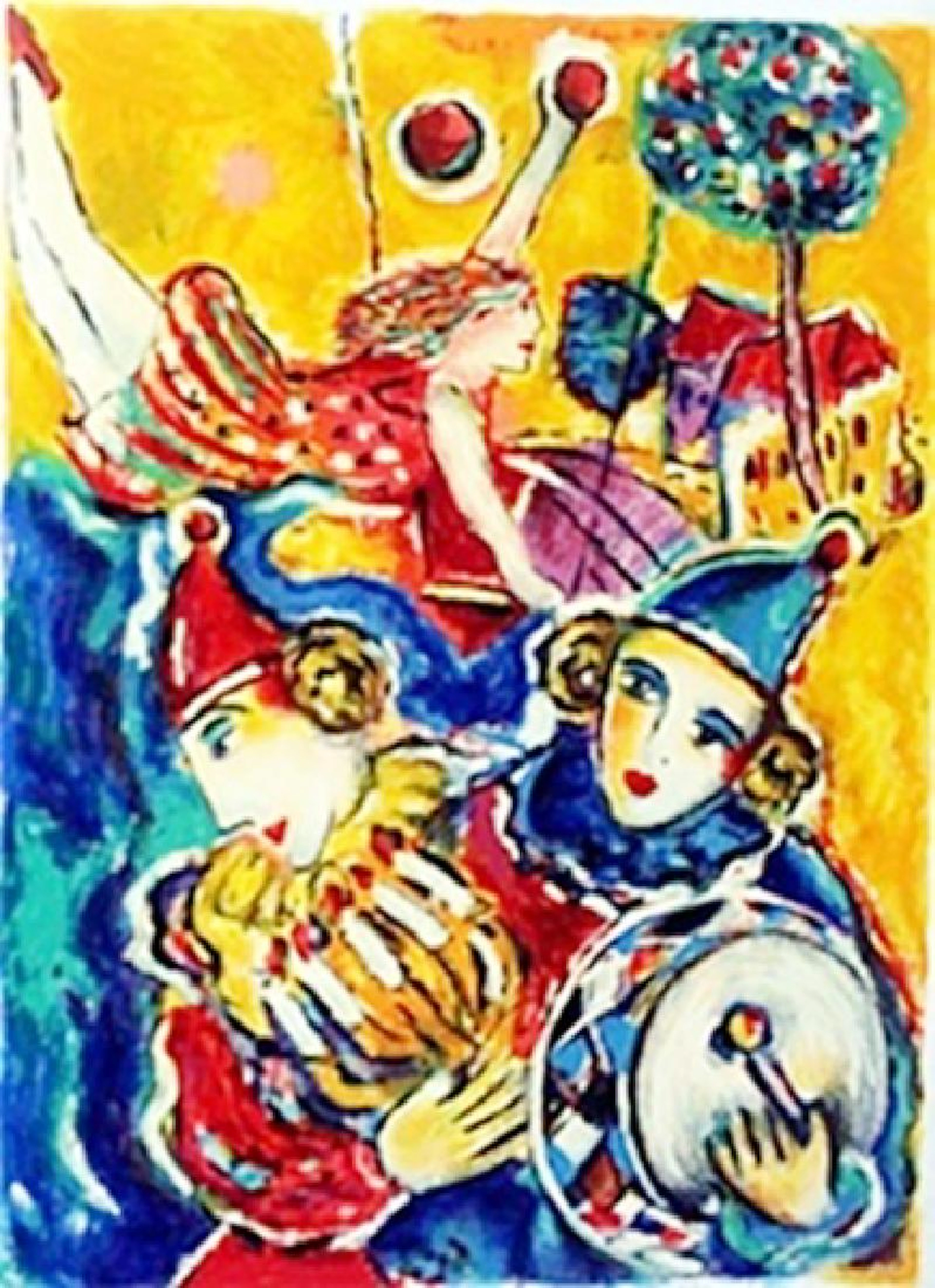 Serigraph "Circus A" in the style of Zamy Steynovits