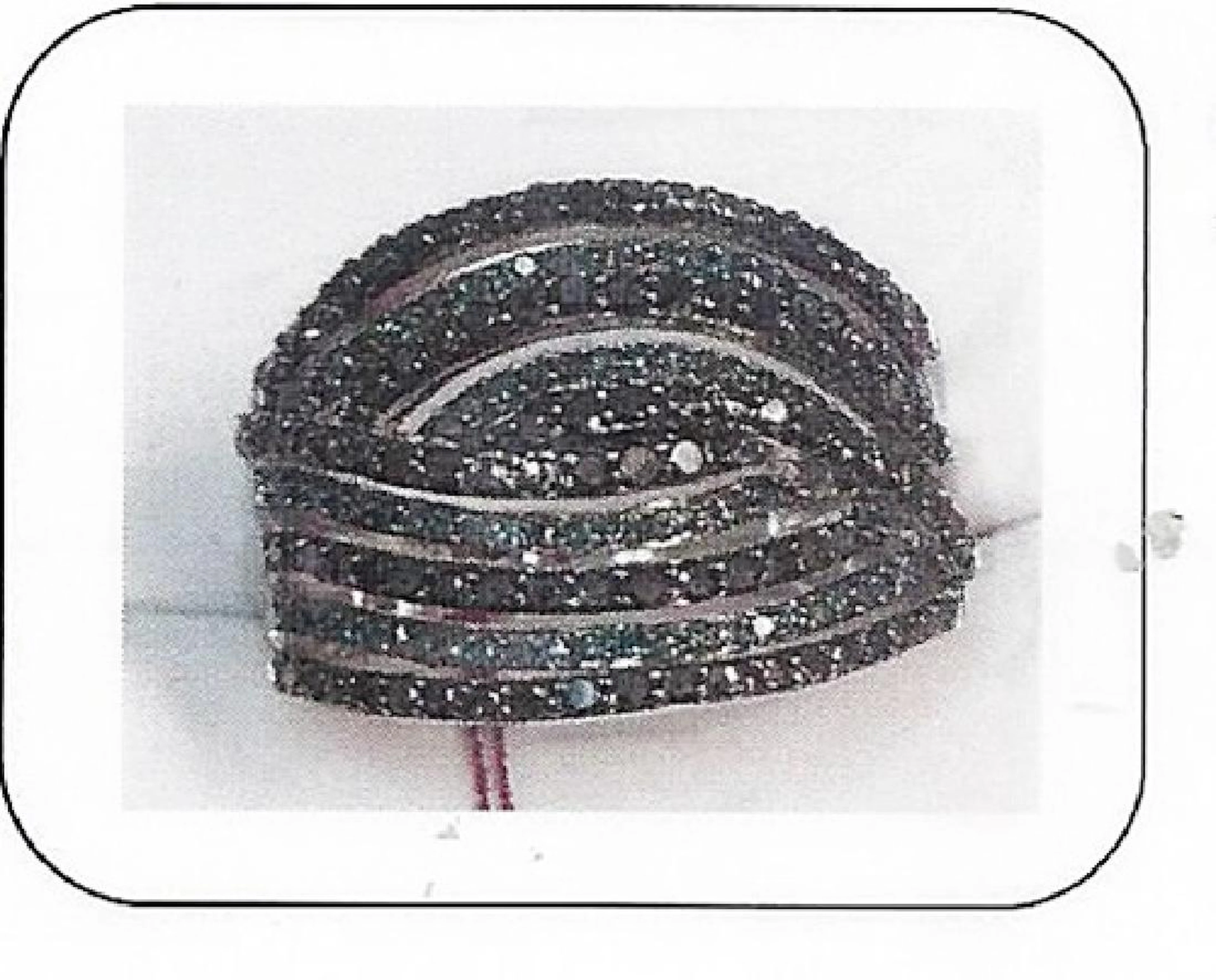 Lady's silver diamond ring