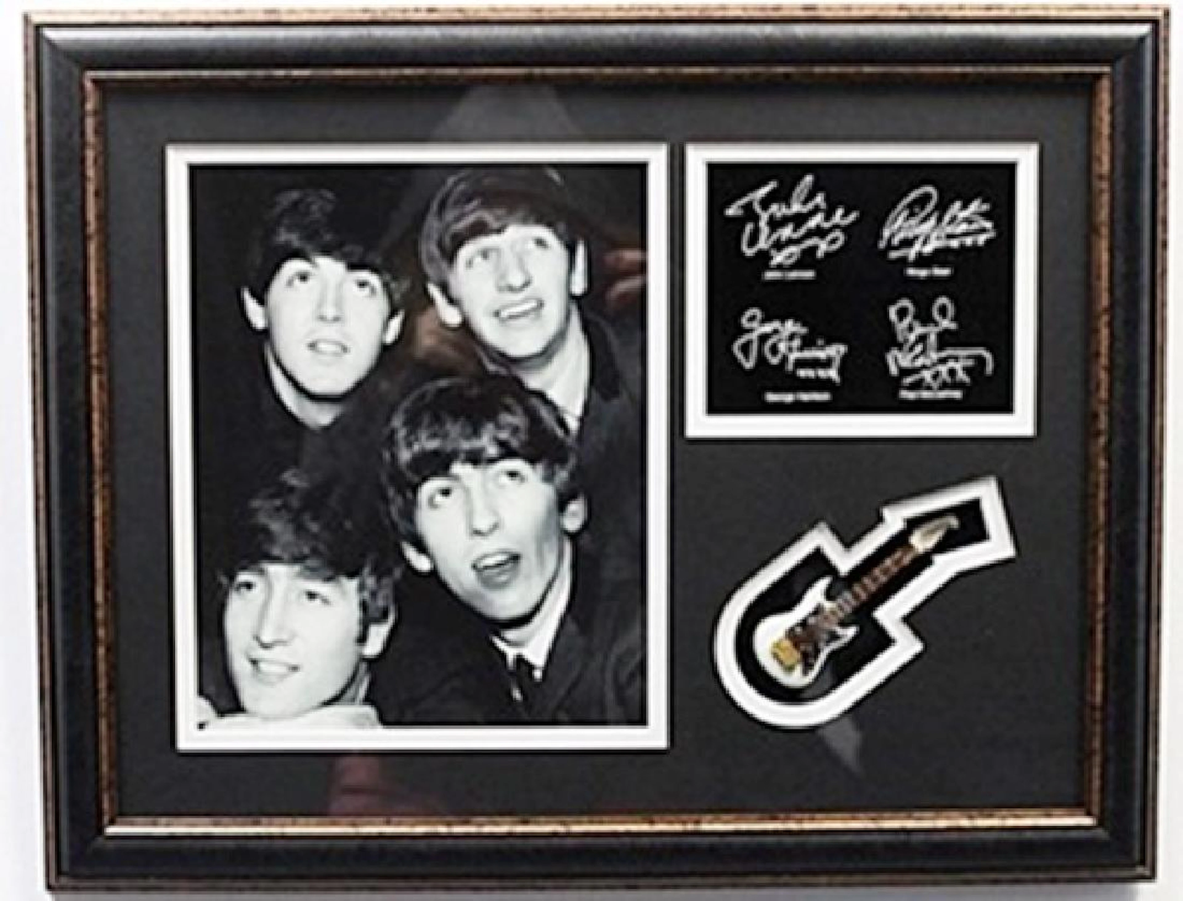 Beatles With Authograph & Mini Guitar