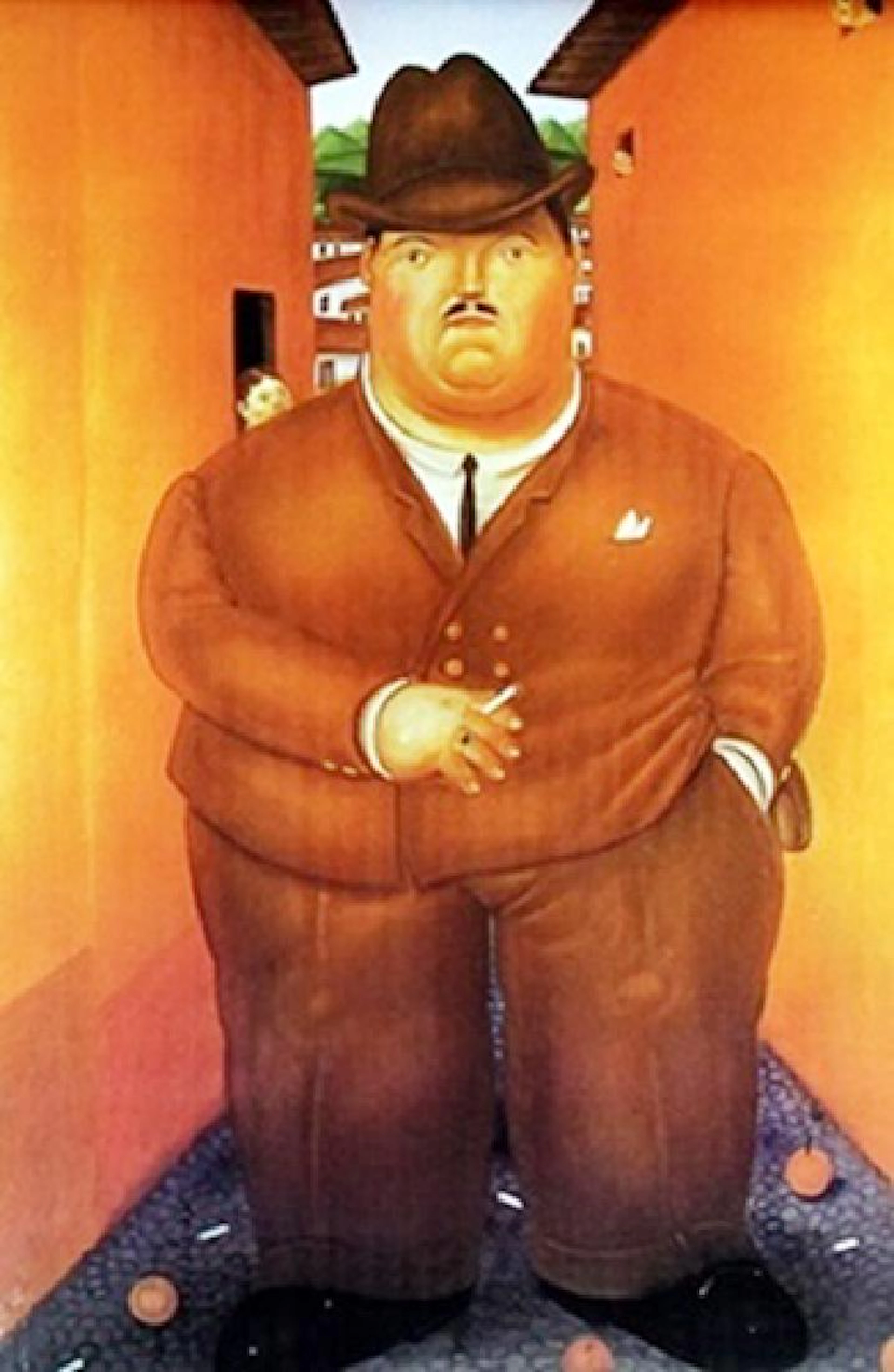 Lithograph in the style of Fernando Botero