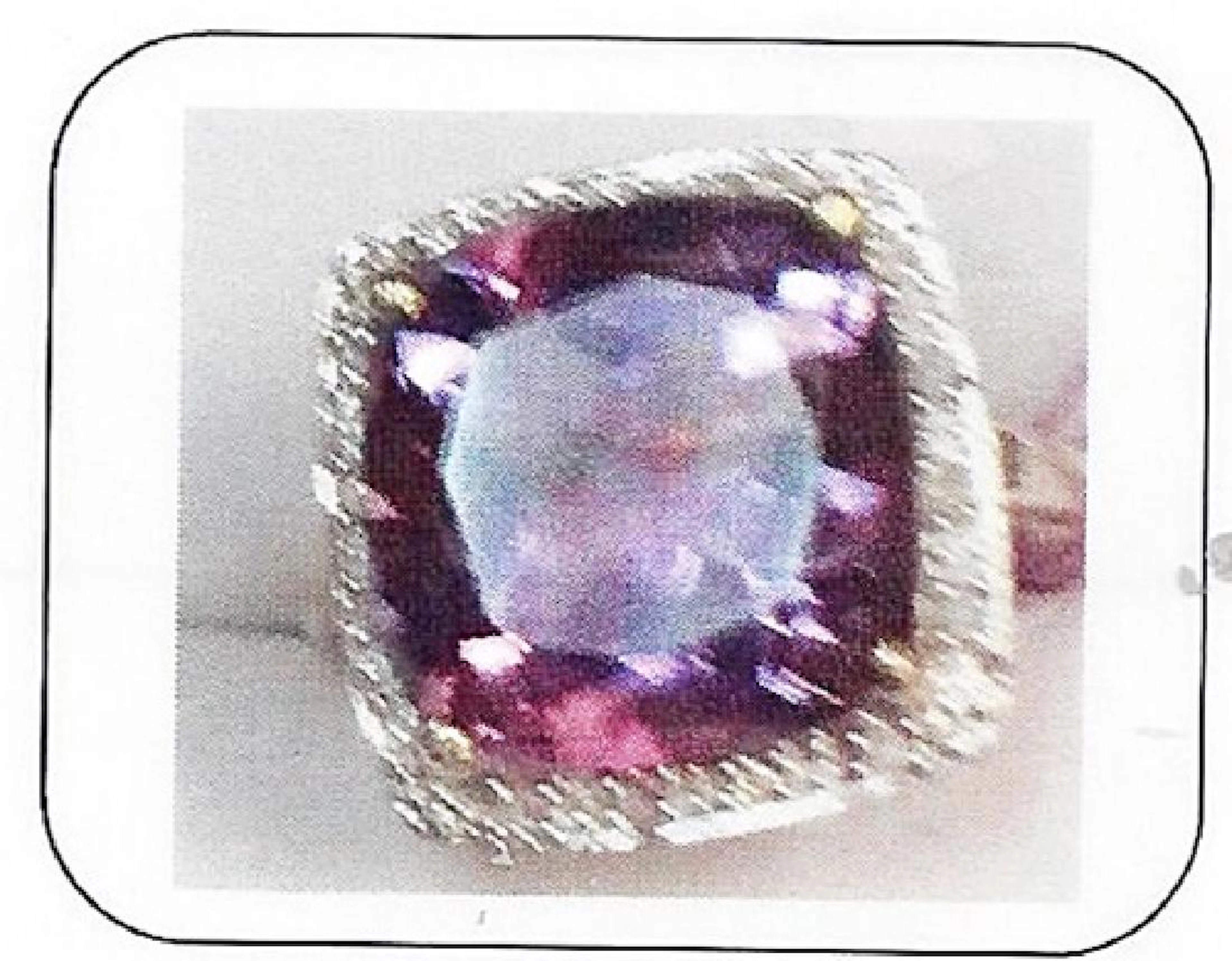 Lady's 10K yellow gold amethyst ring