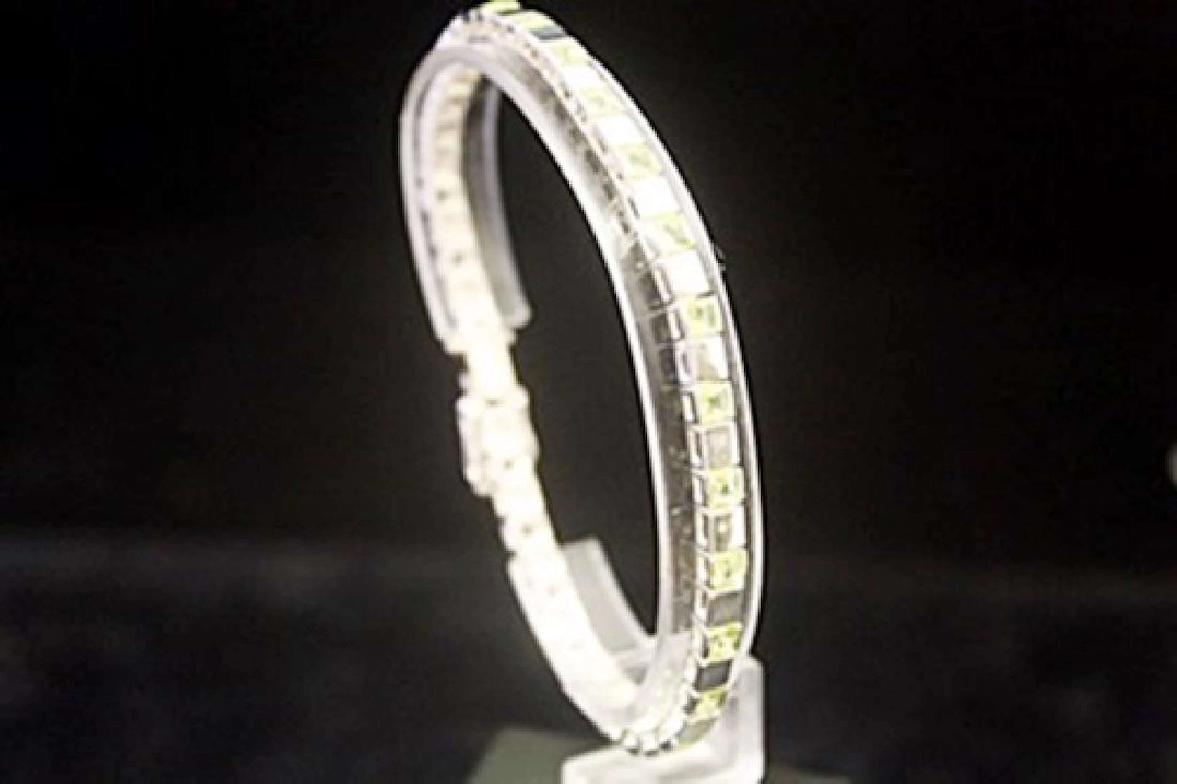 Elegant Peridots Silver Bracelet