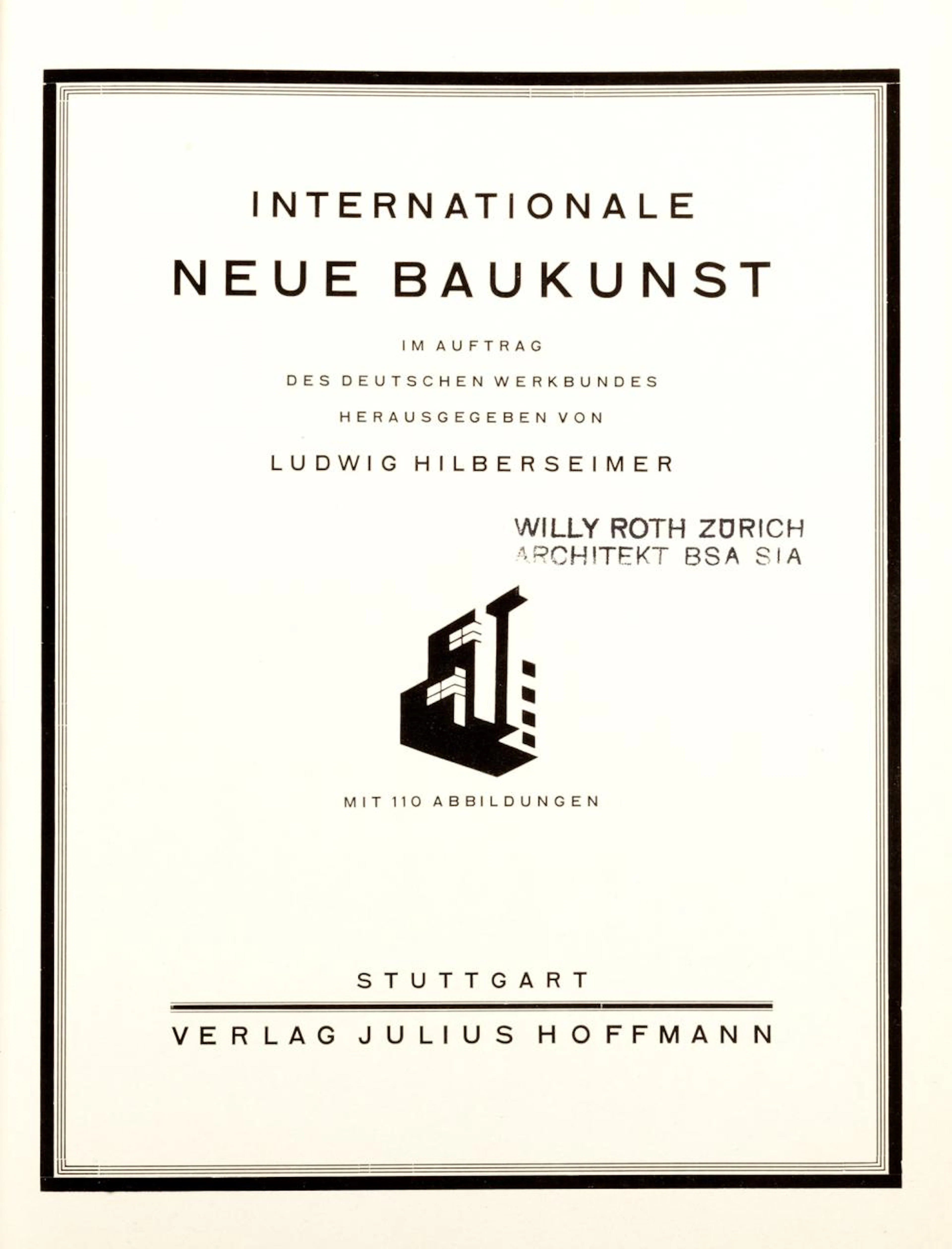 Architettura - Hilberseimer, Ludwig - - Stutga?