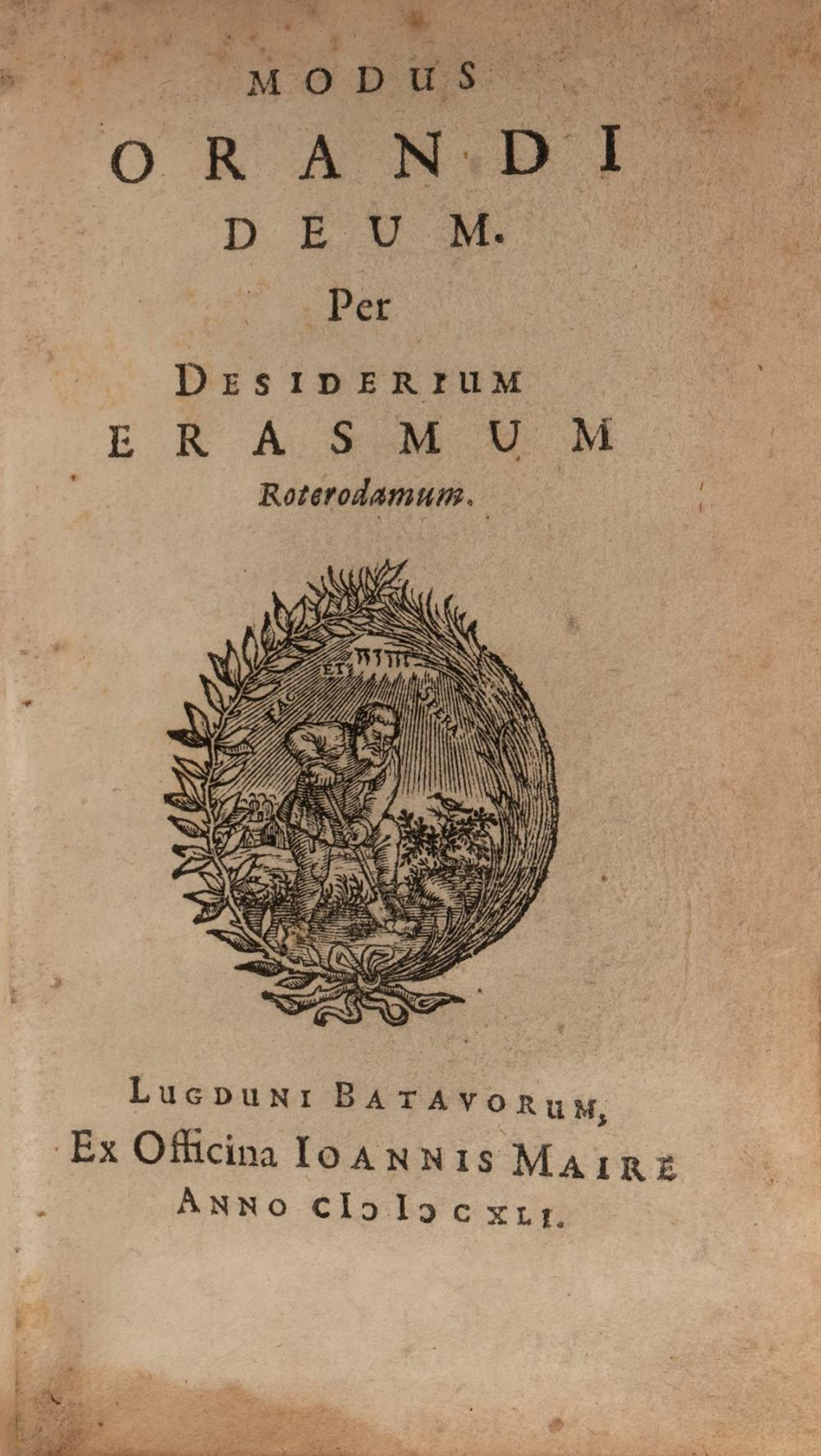 Erasmo da Rotterdam [Erasmus, Desiderio] - Modus Orandi Deum