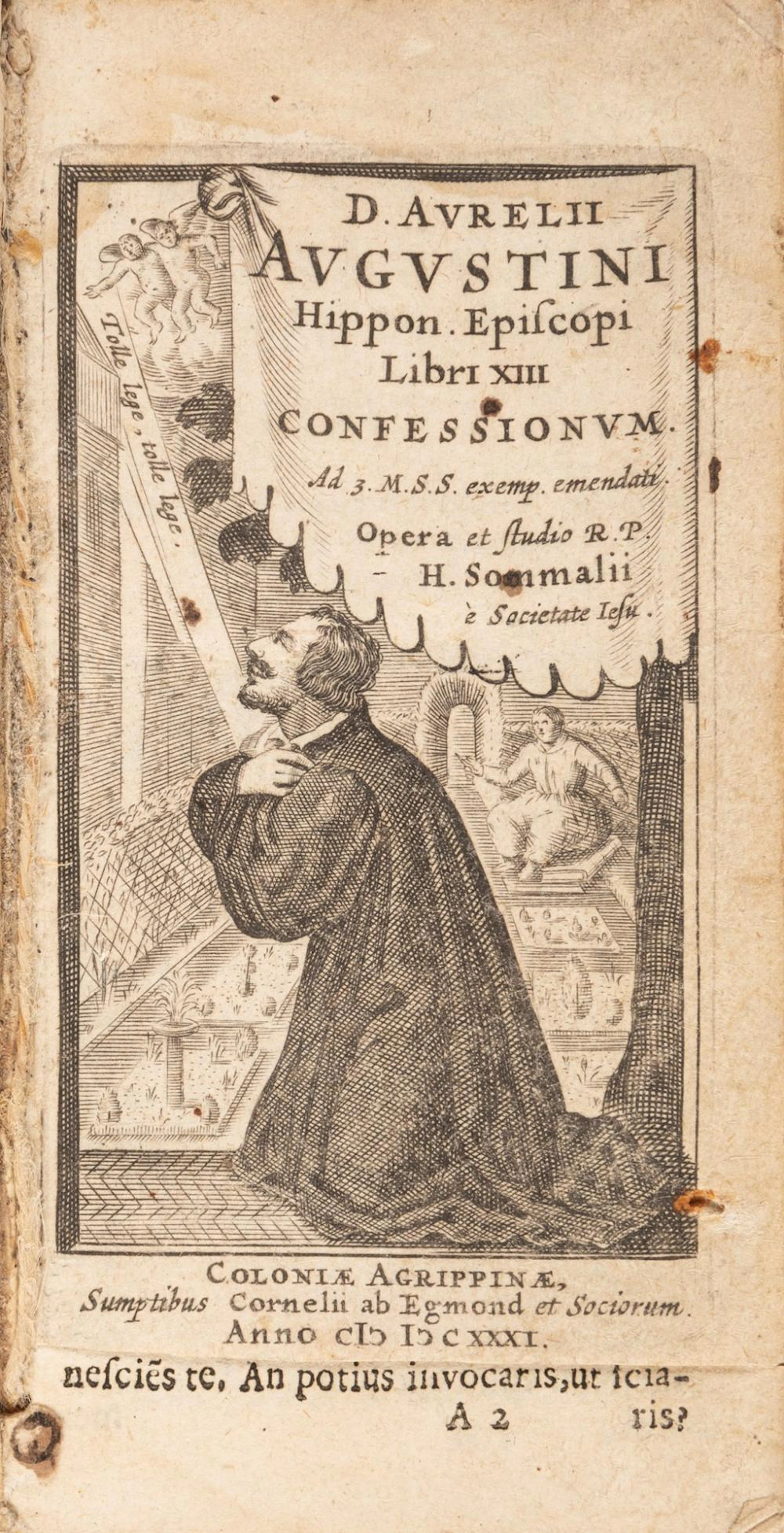 Legatura - Agostino Aurelio, santo - Confessionum