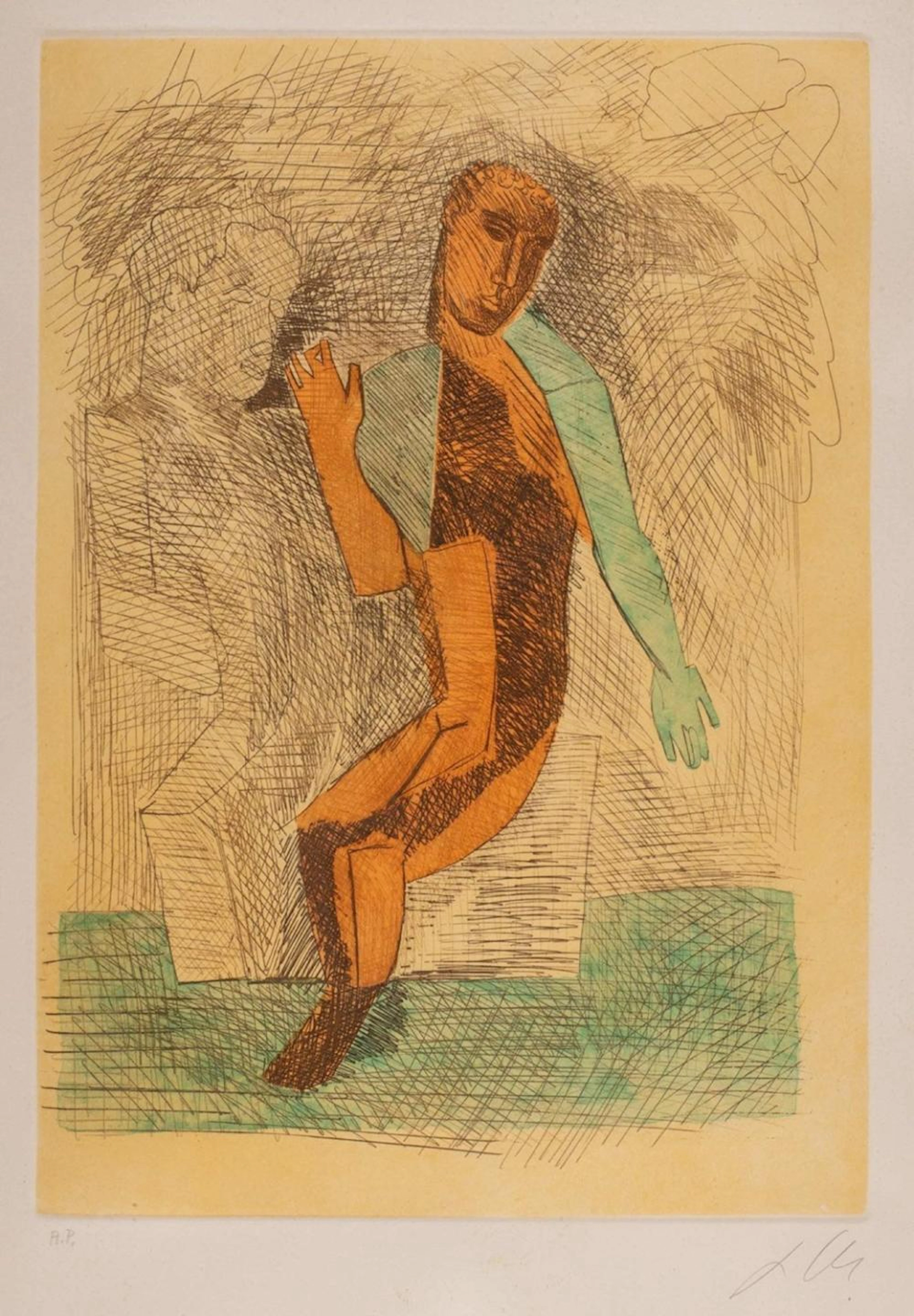 Sandro Chia (Firenze 1946) - Improvvisazioni su Leonardo, 1991