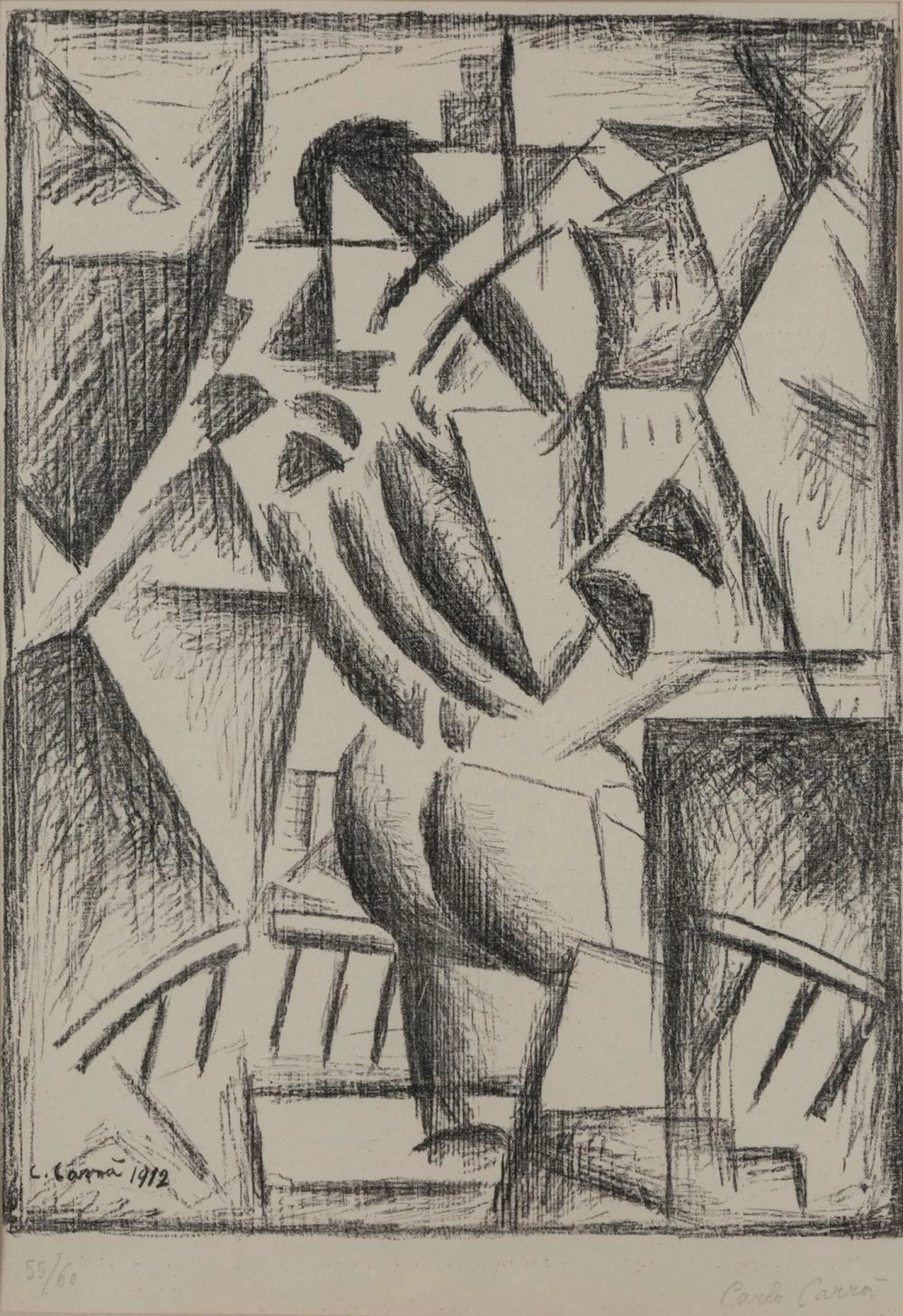 Carlo Carrà (Quargnento 1881-Milano 1966) - Donne al bancone, 1949