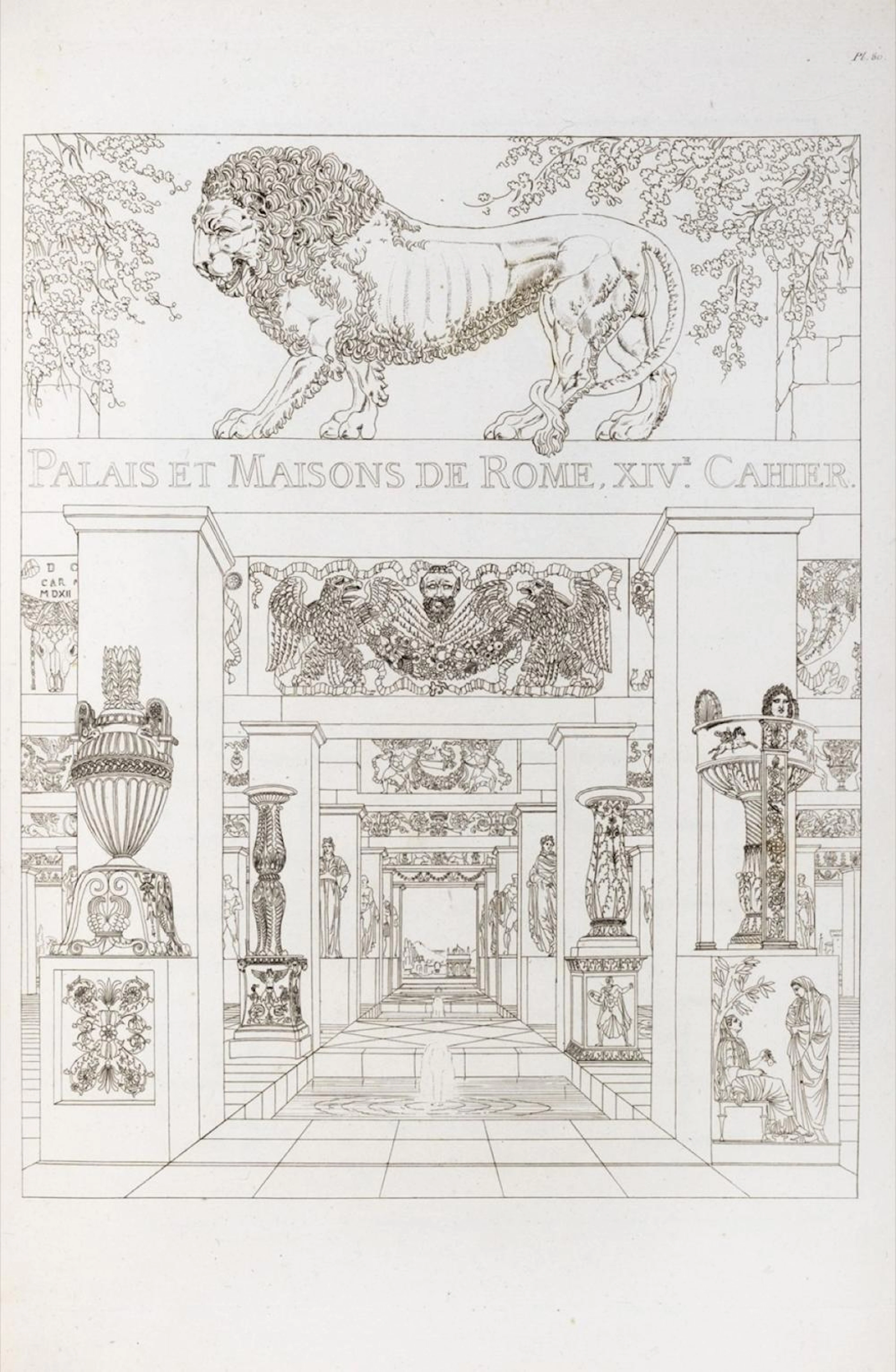 Percier, Charles - Palais, maisons et autres édifices modernes dessinés in Rome