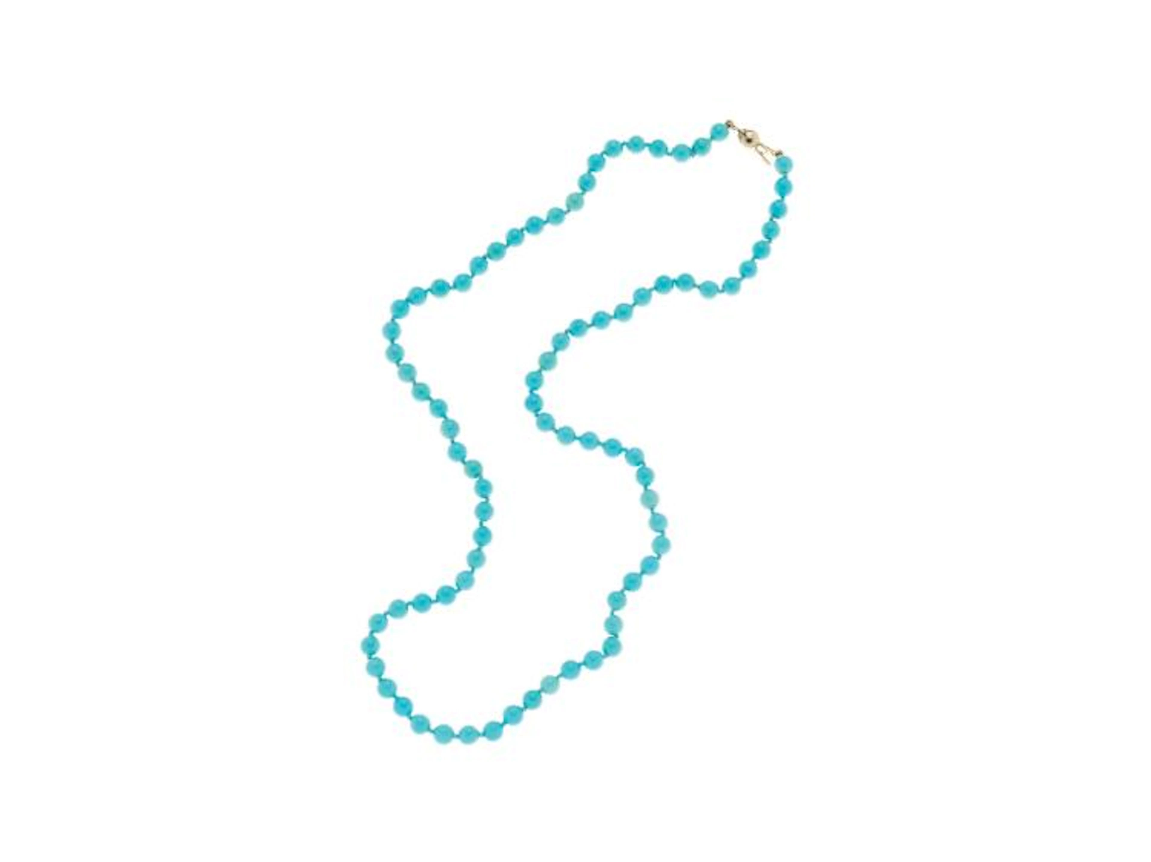 Turquoises And Yellow Gold 18K Necklace