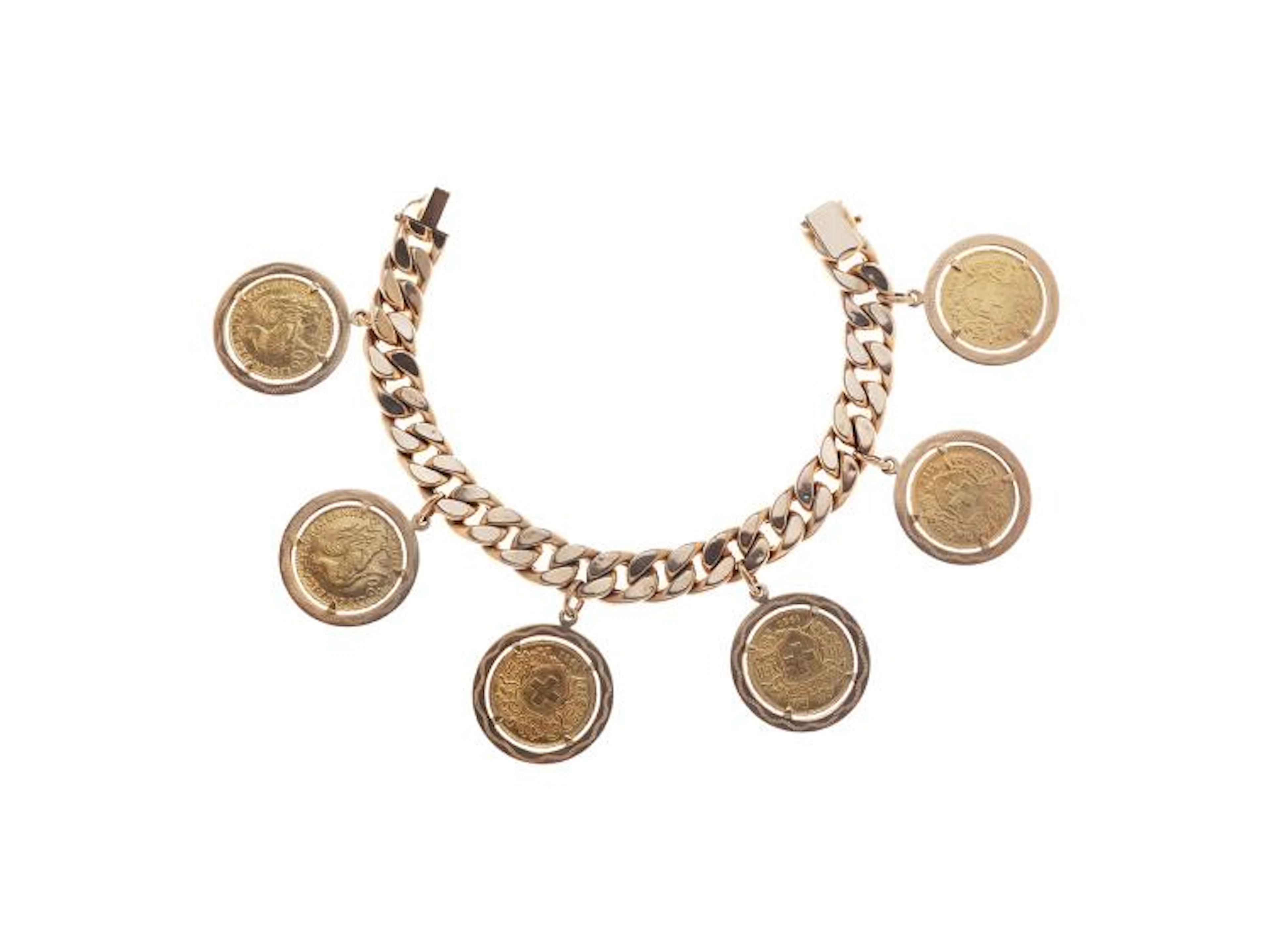 Yellow Gold 18K Bracelet With Coins