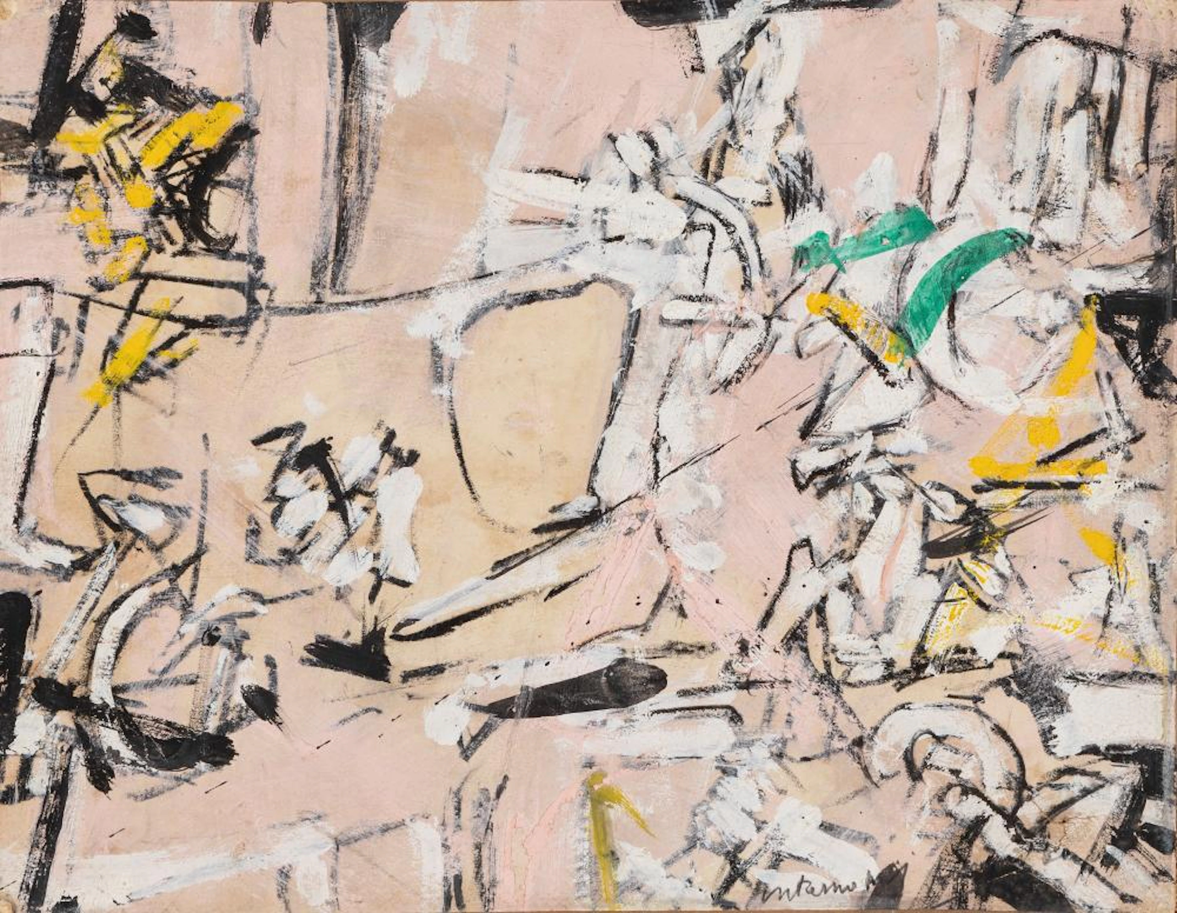 Valerio Adami (Bologna 1935) - Interno, 1960