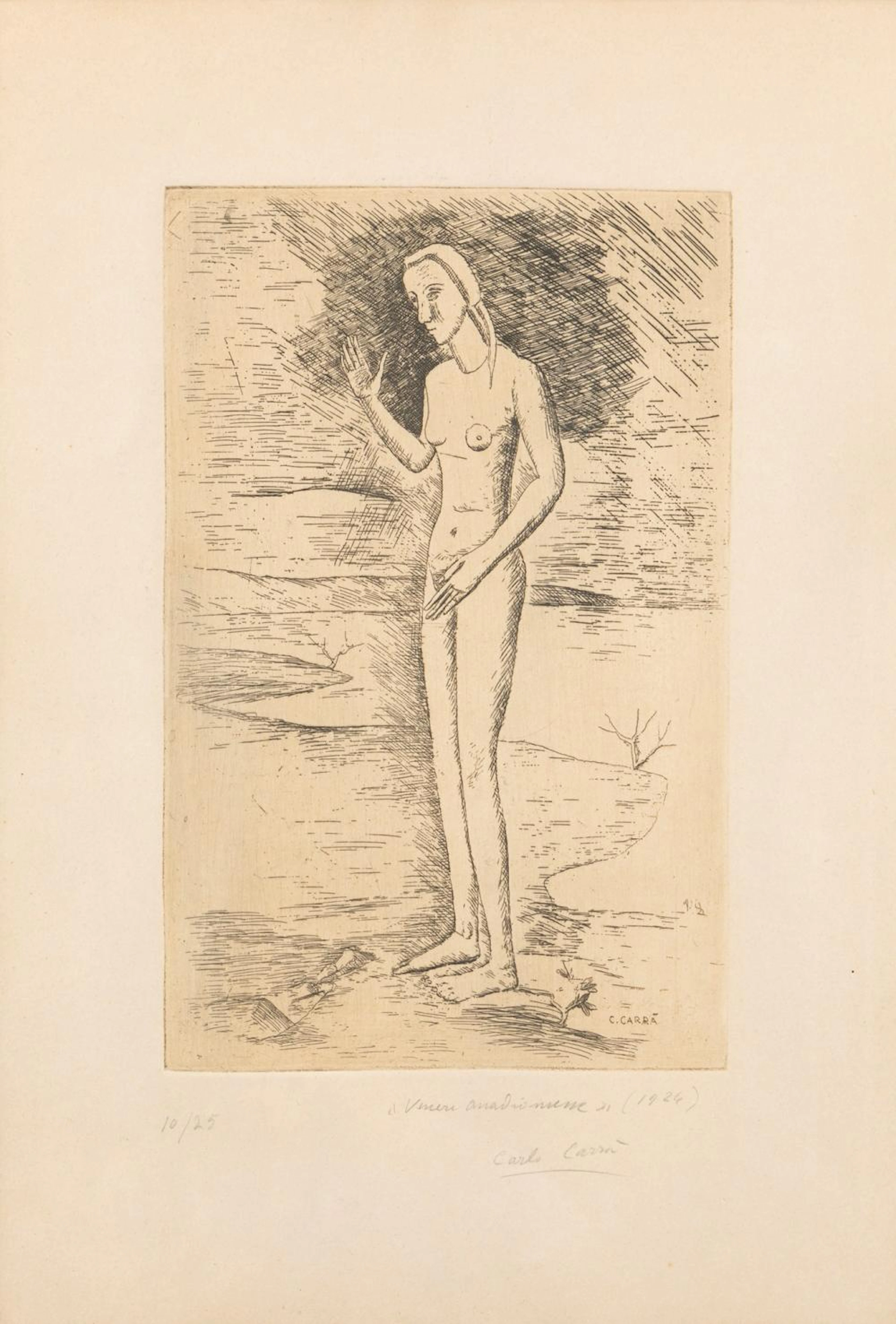 Carlo Carrà (Quargnento 1881-Milano 1966) - Nascita di Venere, 1924