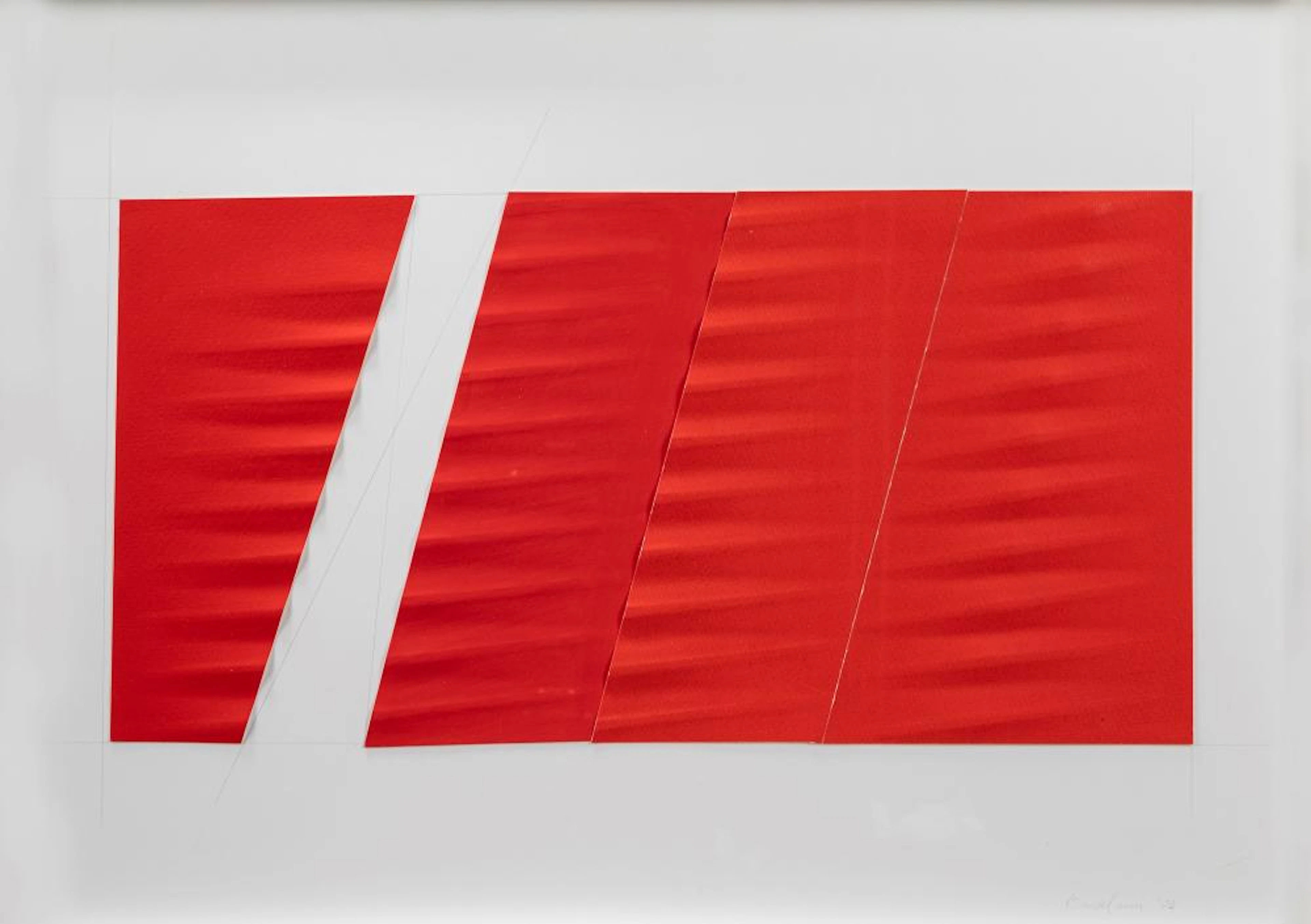 Agostino Bonalumi (Vimercate 1935-Desio 2013) - Rosso, 2002