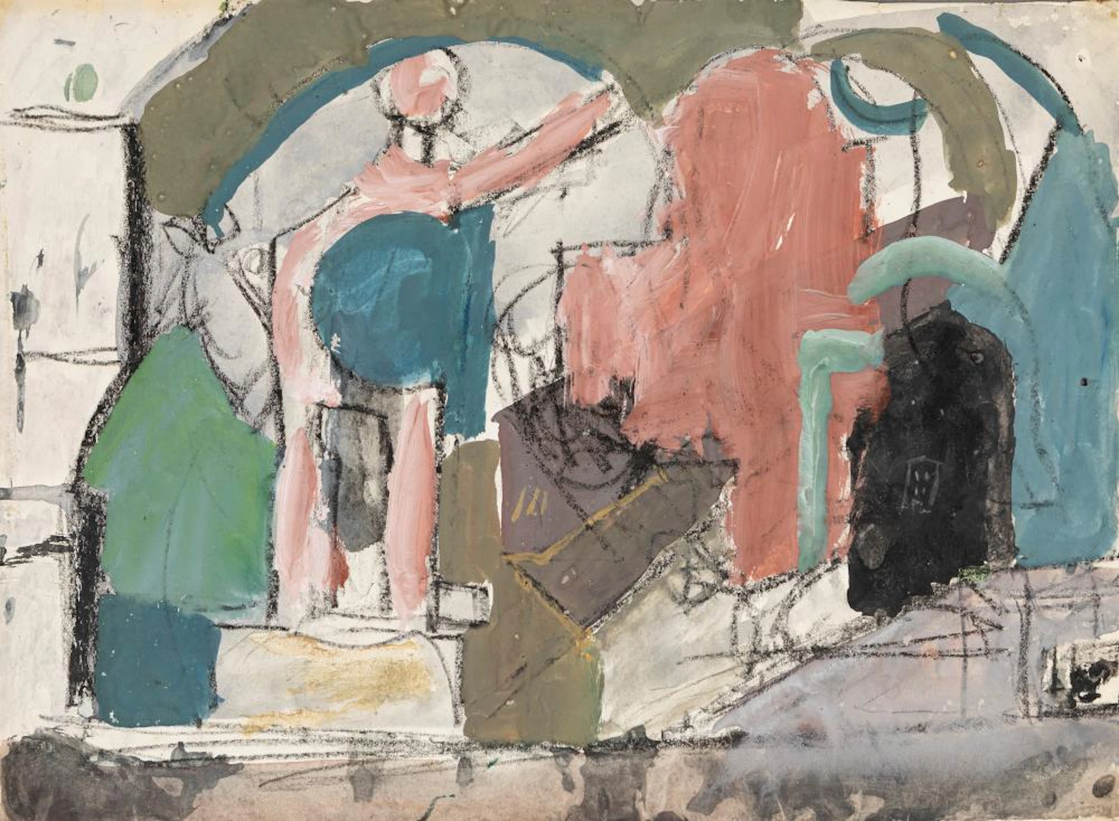 Mario Sironi (Sassari 1885-Milano 1961) - Composition, 1943 around
