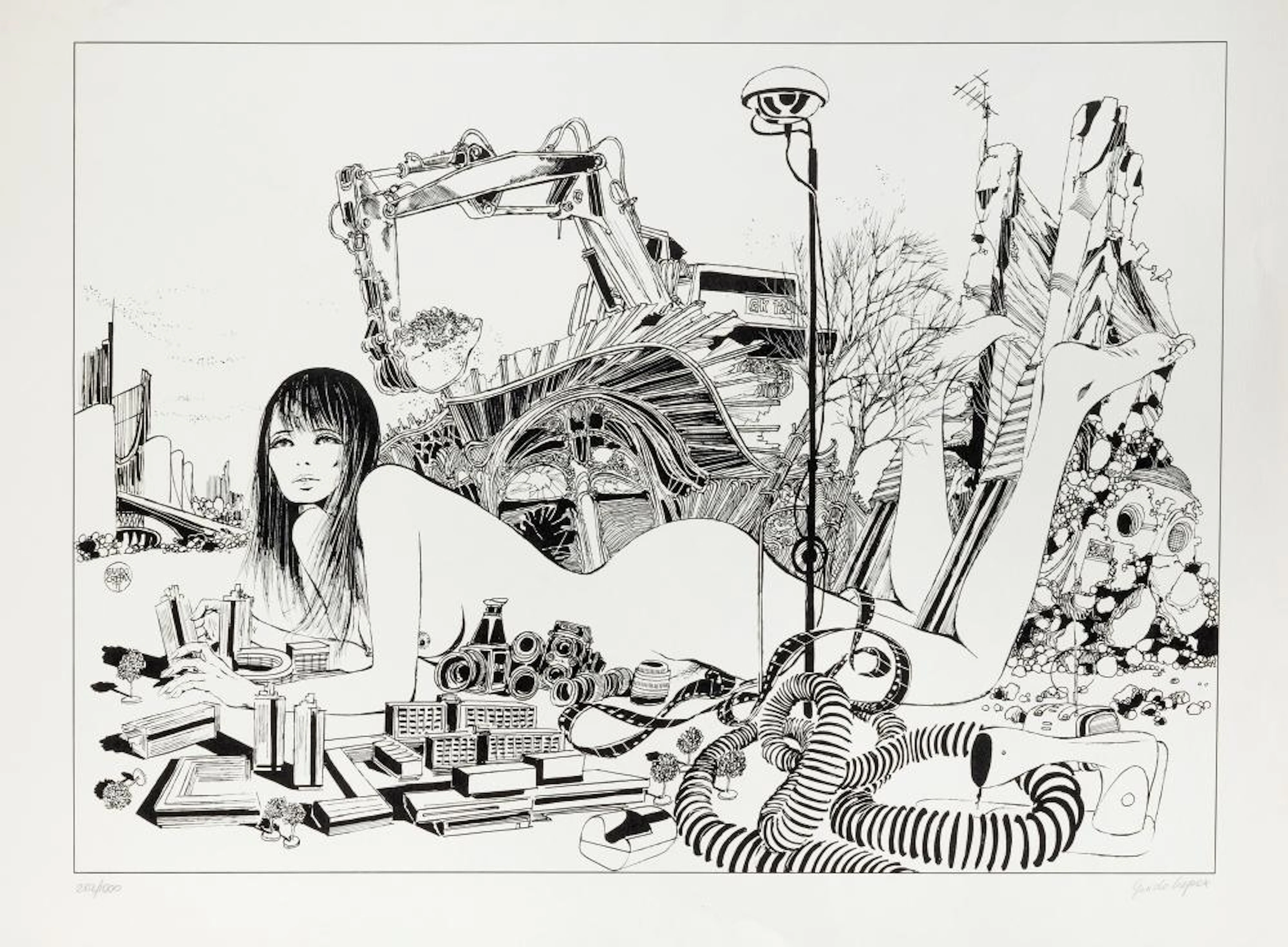 Guido Crepax - Woman lying dow