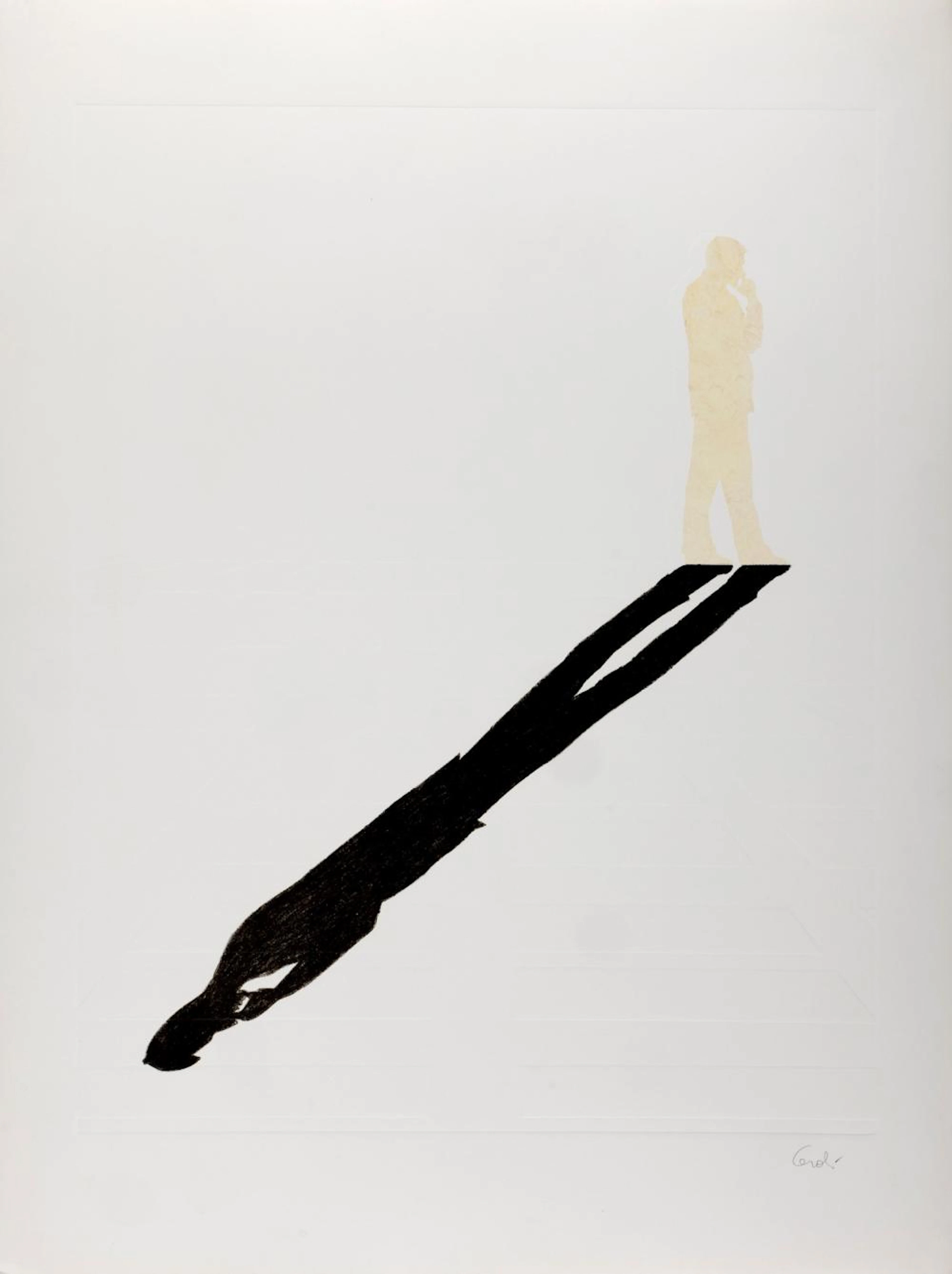 Mario Ceroli (Castel Frentano 1938) - Portrait with shadow