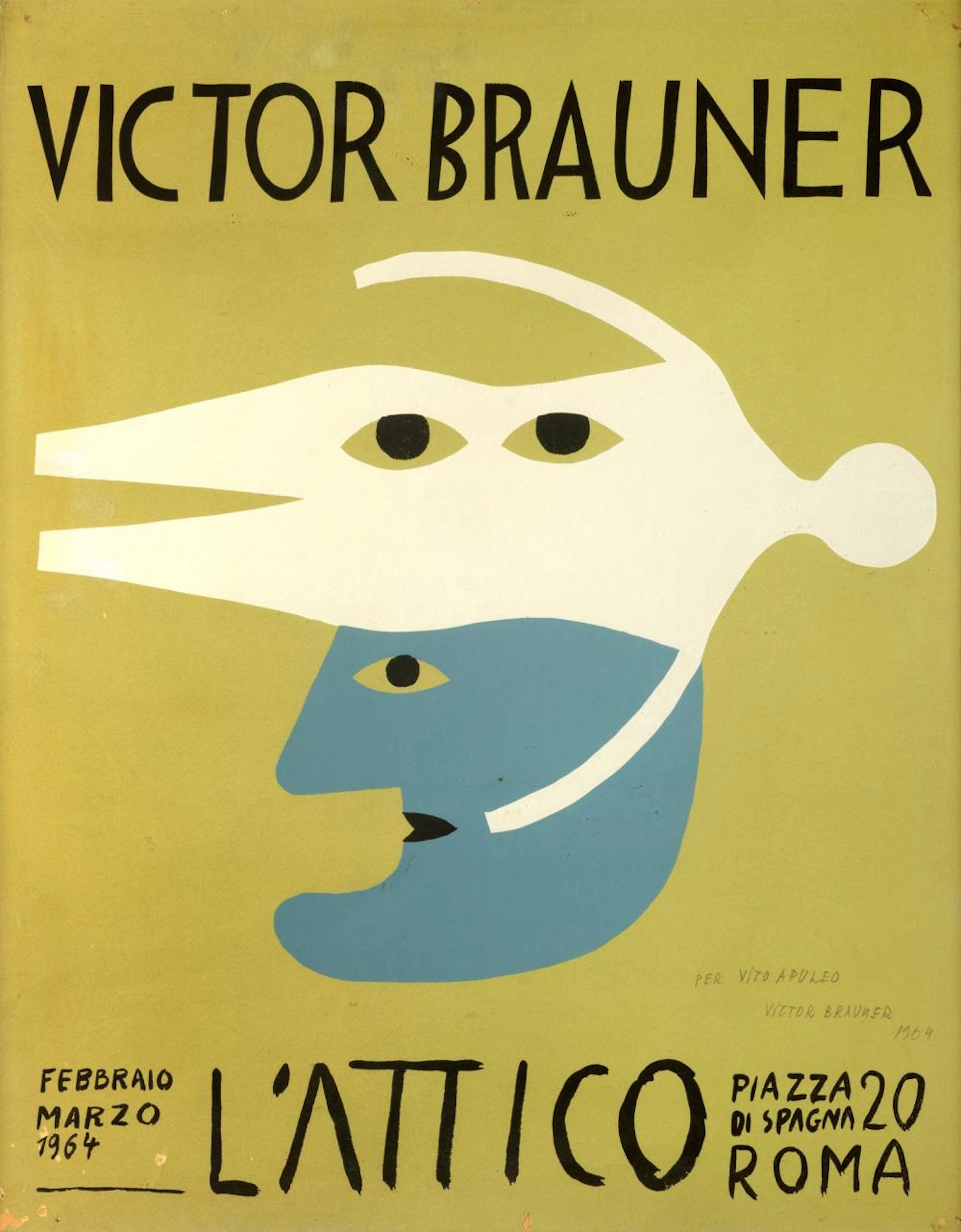 Victor Brauner (Piatra Neamt 1903-Parigi 1966) - Manifesto per l'Attico, 1964