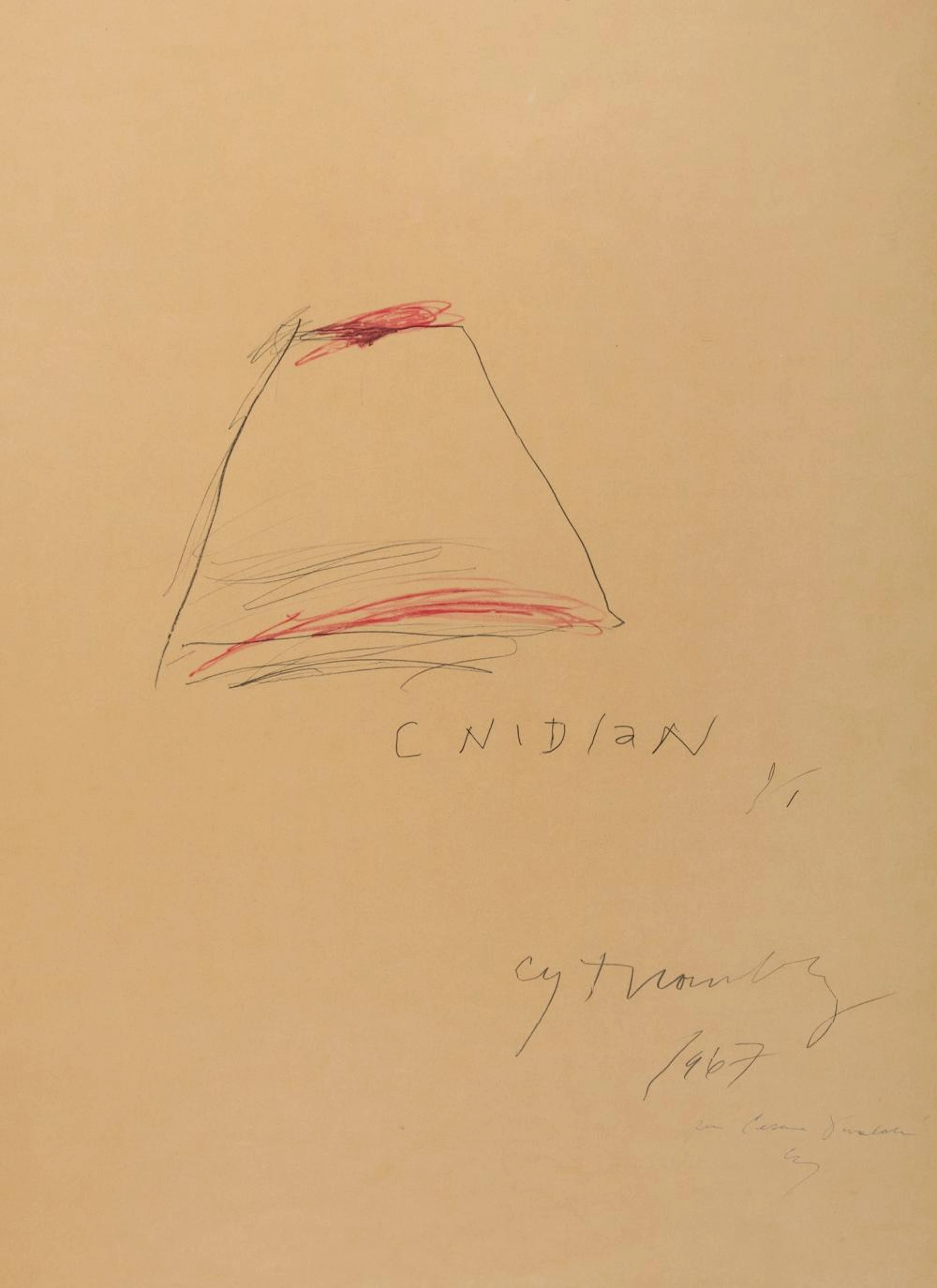 Cy Twombly (Lexington 1928-Roma 2011) - Cnidian, 1967