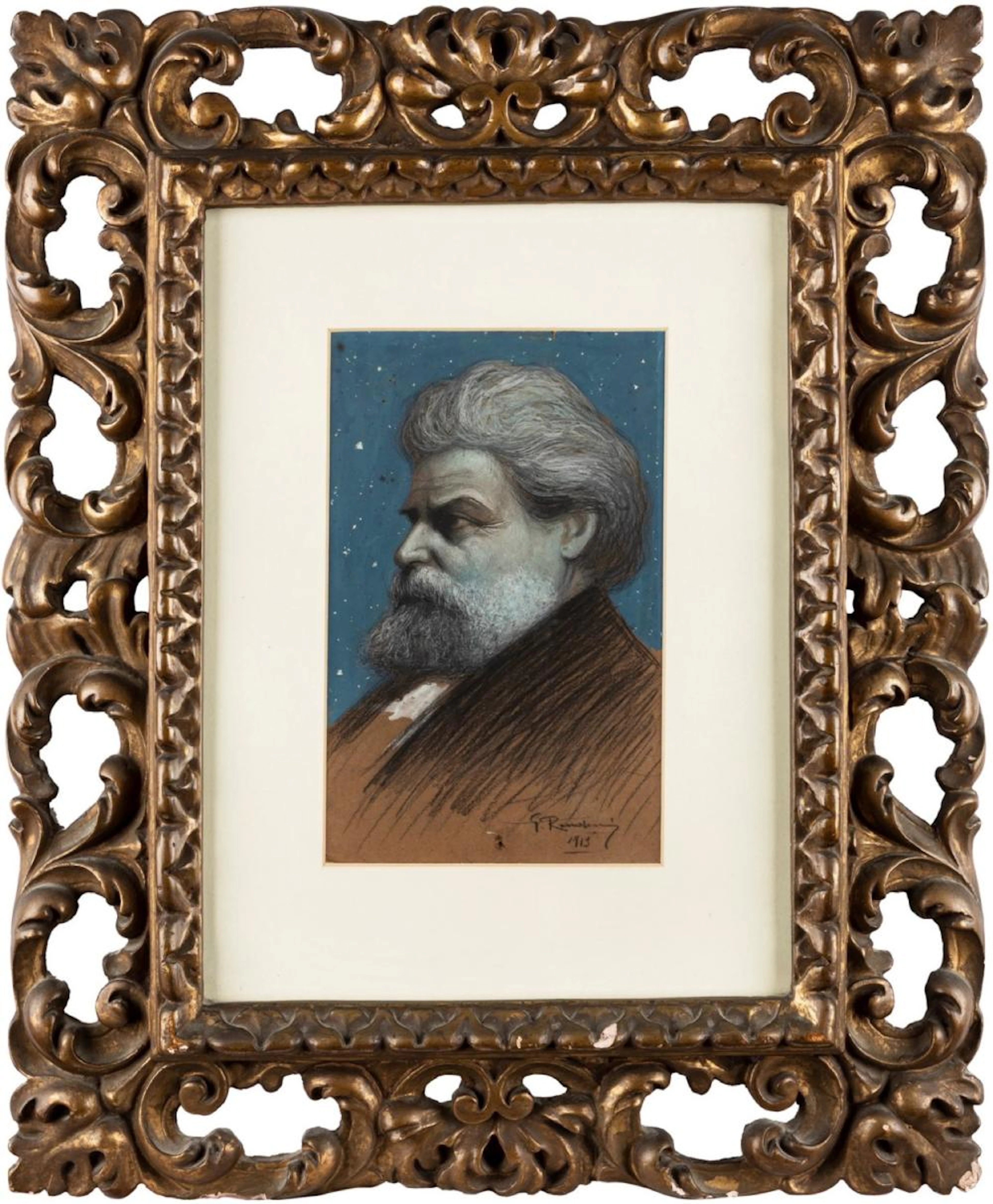 Giuseppe Rondini (Palermo 1886-Grottaferrata 1955) - Portrait of Giosuè Carducci