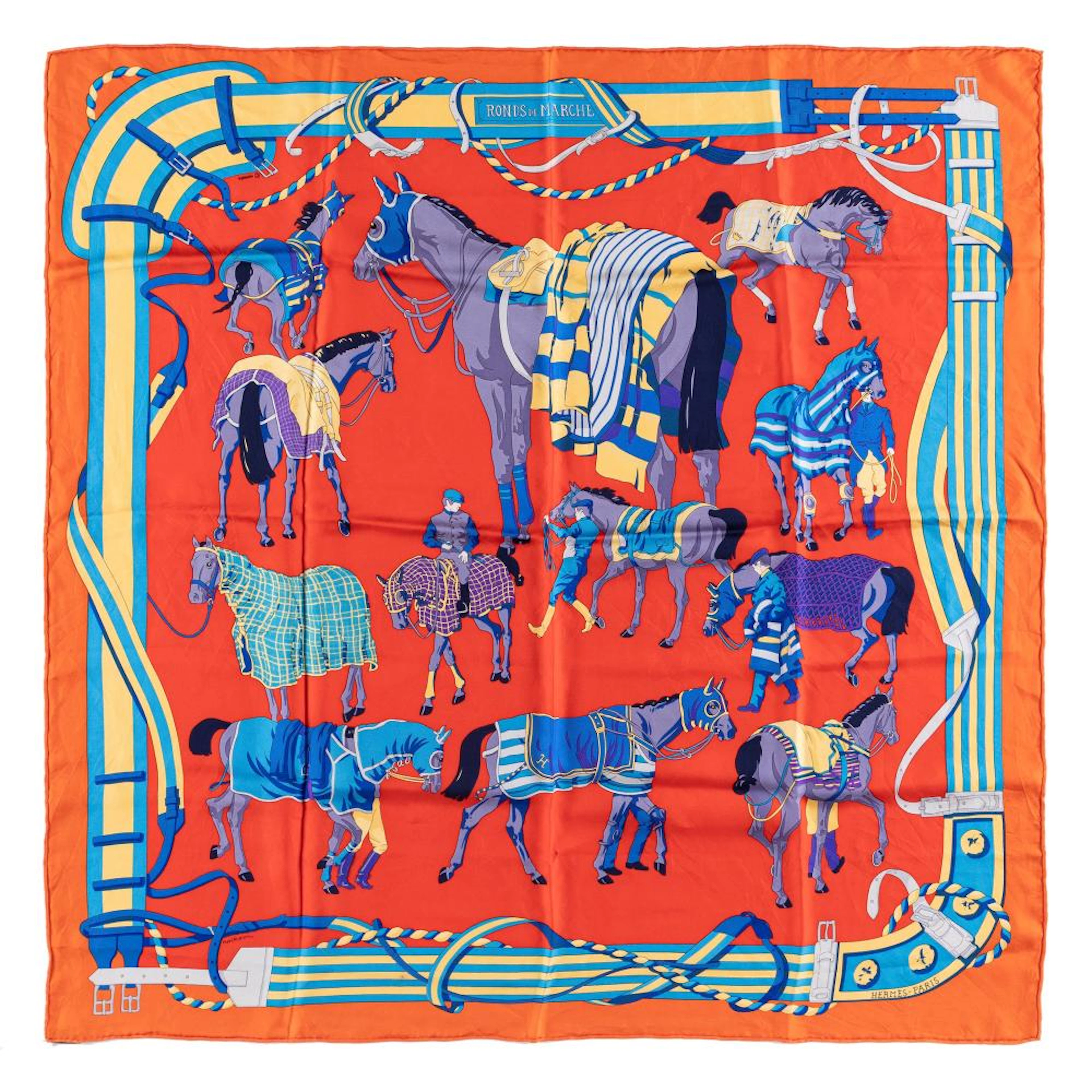 Hermès - Ronds de marche silk twill scarf