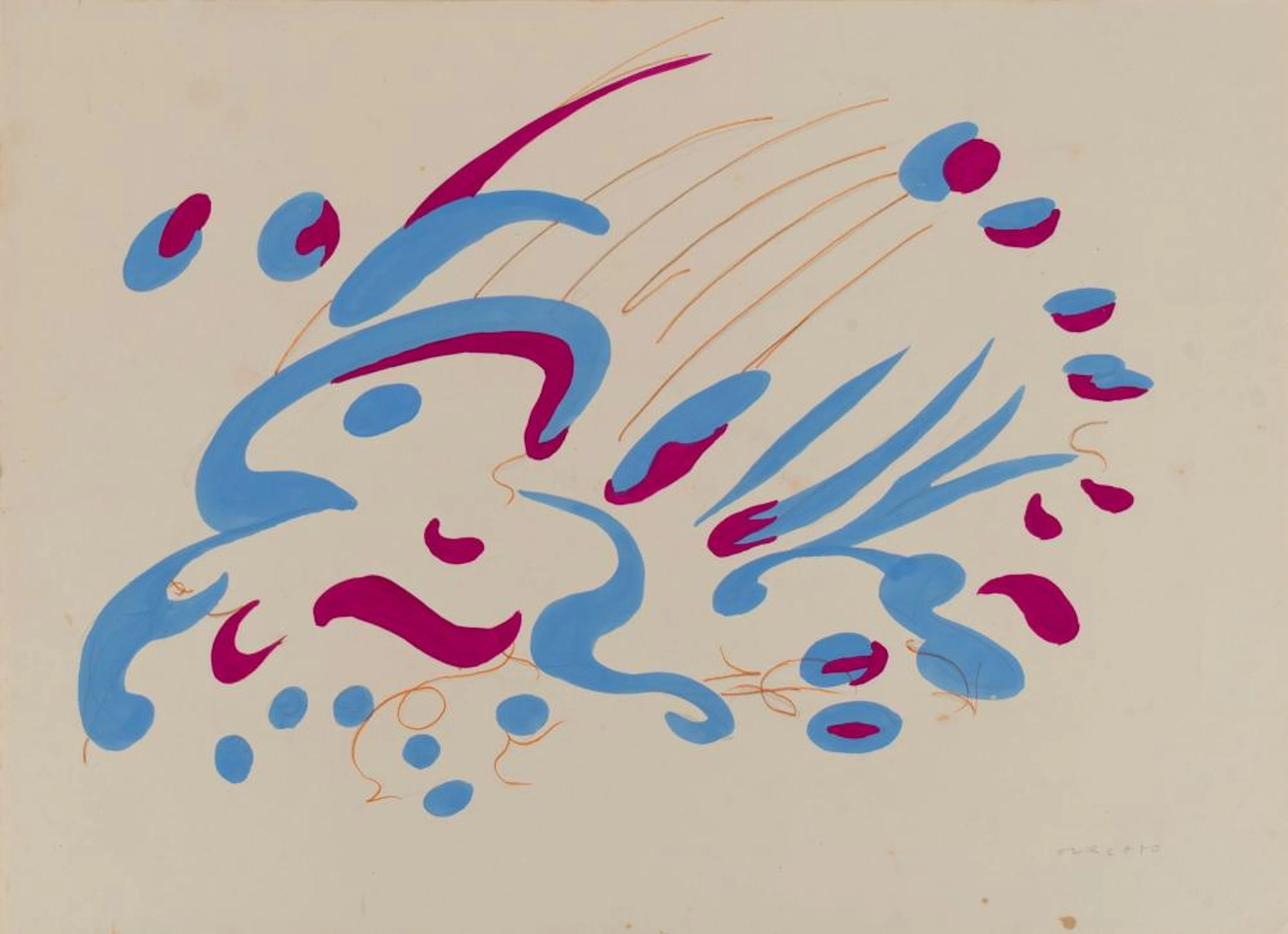 Giulio Turcato (Mantova 1912-Roma 1995) - Composition, mid 70s